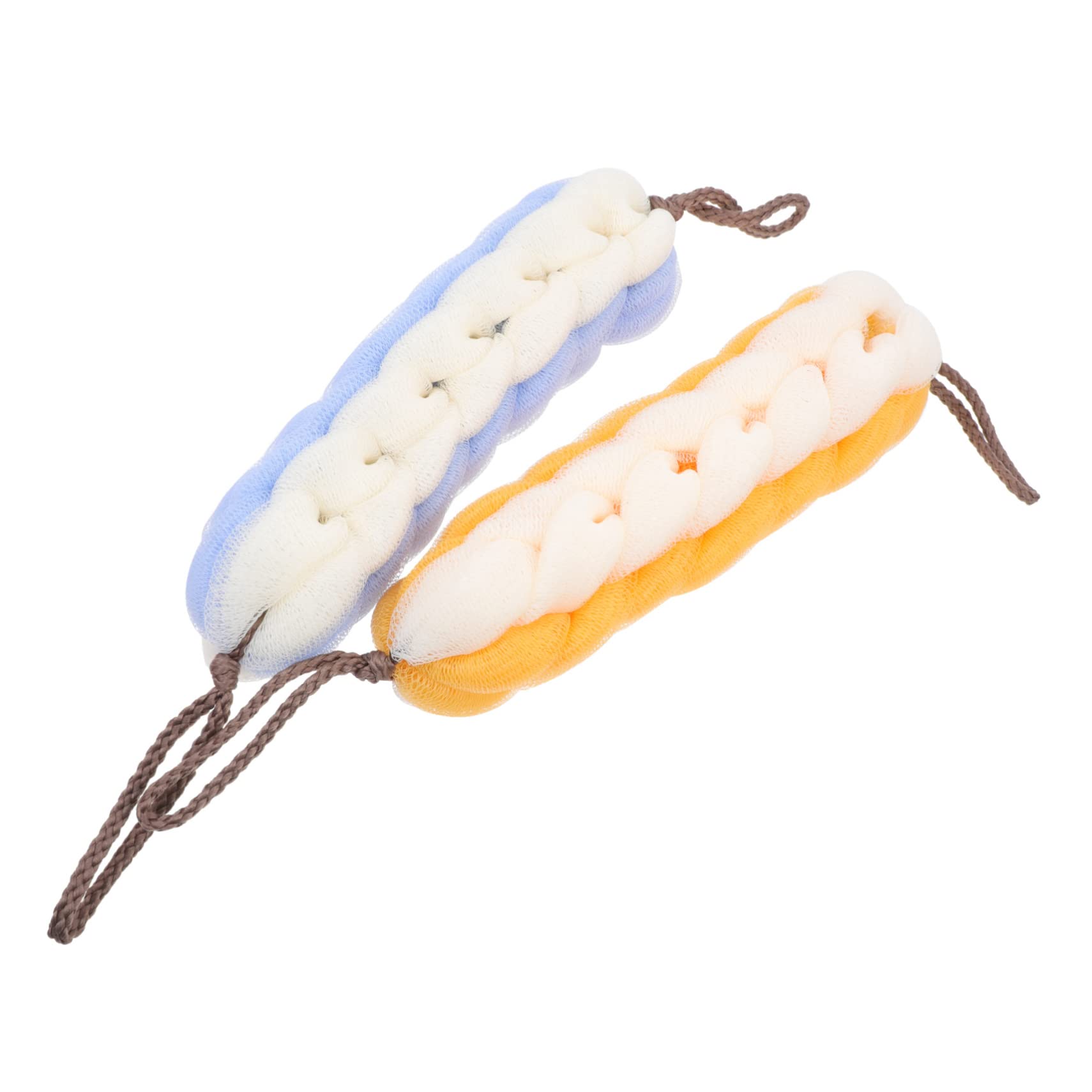 WOFASHPURET 2Pcs Long Exfoliating Bath Towels Skin Bathing Towels for Deep Cleansing and Scrubbing Stretchable Back Scrubbers for Home