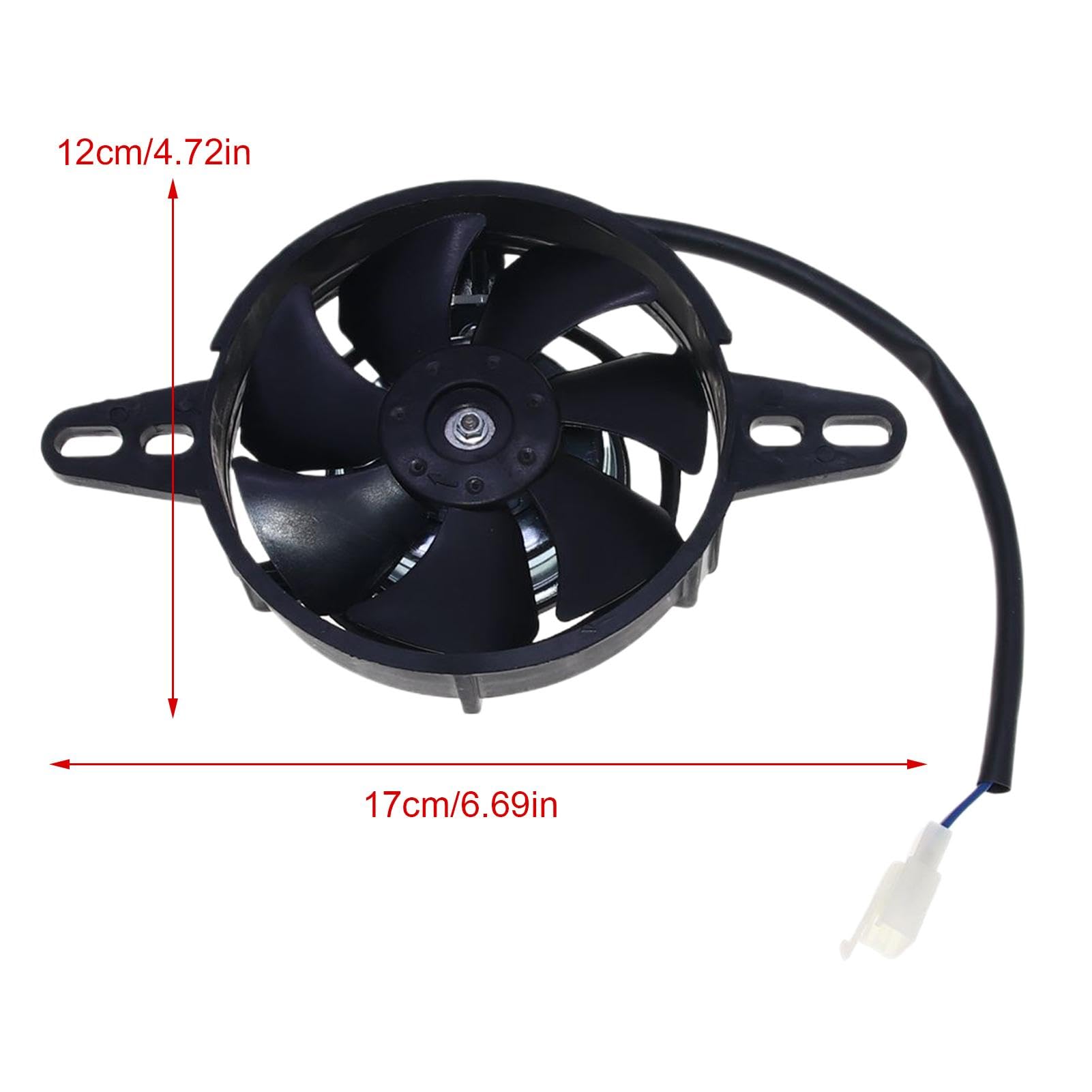 Kühlerlüfter, elektrischer Thermoventilator, 12 V Gleichstrom, Kühlerlüfter, elektrischer Kühlventilator-Motor, Ersatz für NC250cc Motorradmotoren