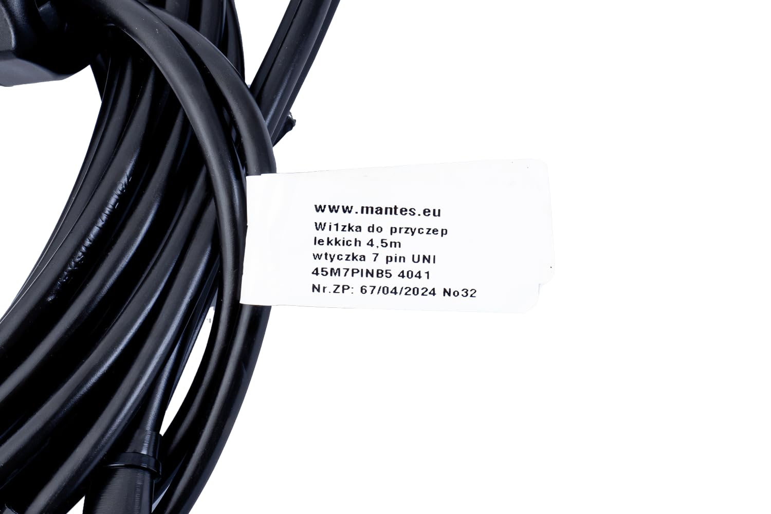 MANTES Faisceau électrique 4,5m prise 7 broches 12V avec 2 connecteurs baïonnette 5 broches section 0,5mm2 câblage feux installation dattelage pour remorque et voiture auto
