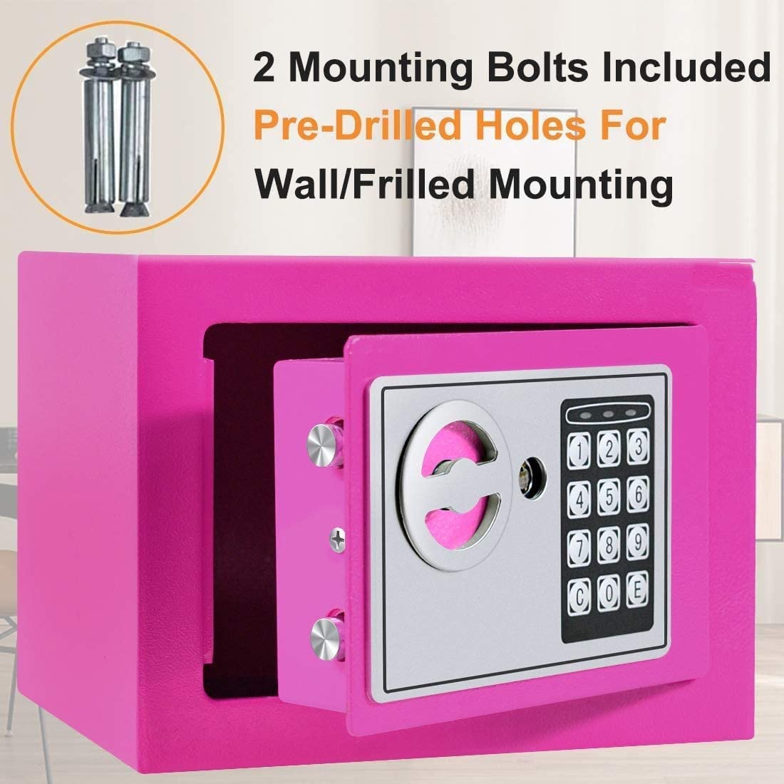 Caja Fuerte Ignífuga E Impermeable, Caja Fuerte con Inducción, Caja Fuerte Electrónica Digital De Seguridad, Construcción De Acero Oculta con Cerradura, Diseño De Anclaje,