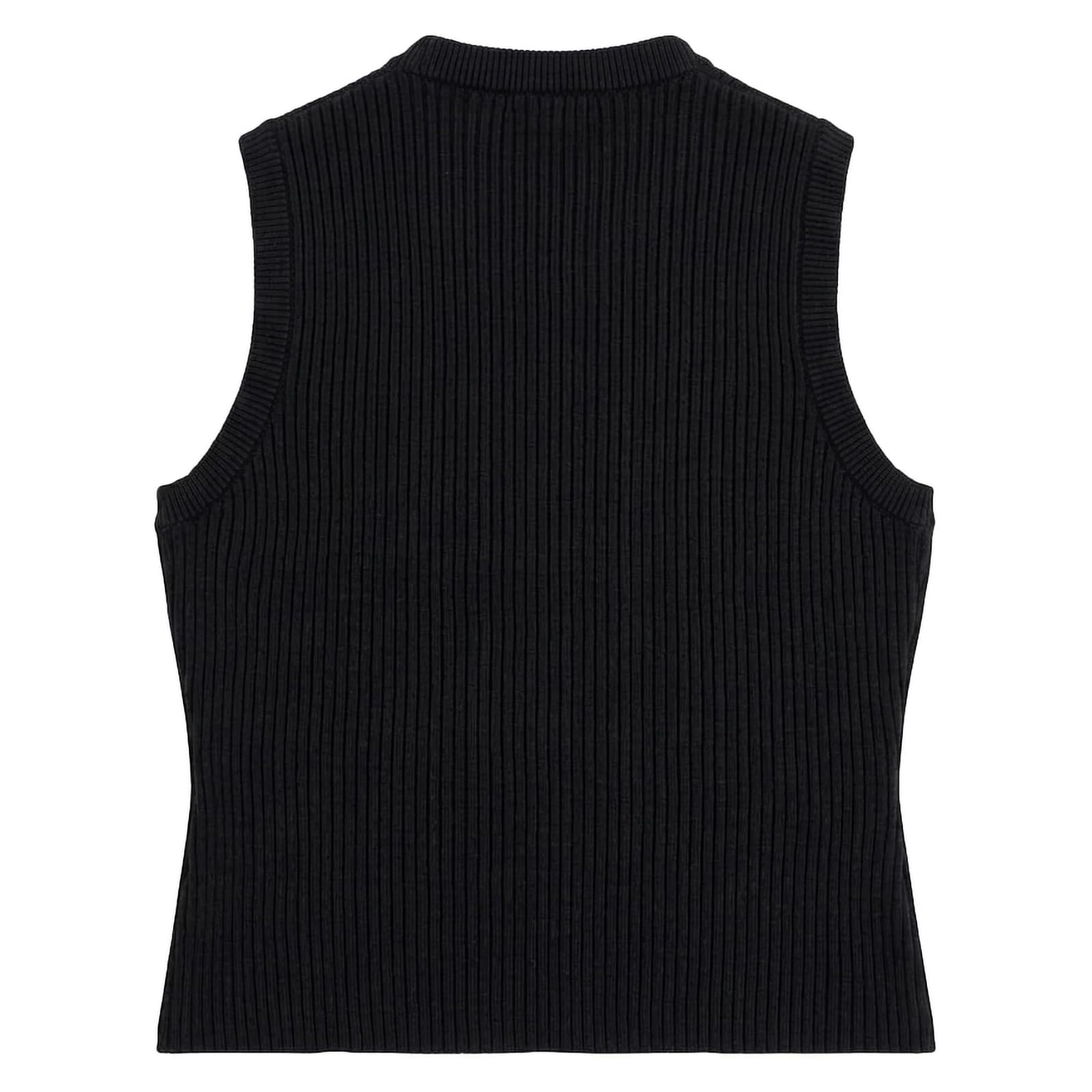 Camiseta Tirante Ancho Mujer Sleeveless Knitted Tank Button Crop Tops Trendy Cardigan Camiseta Holgada