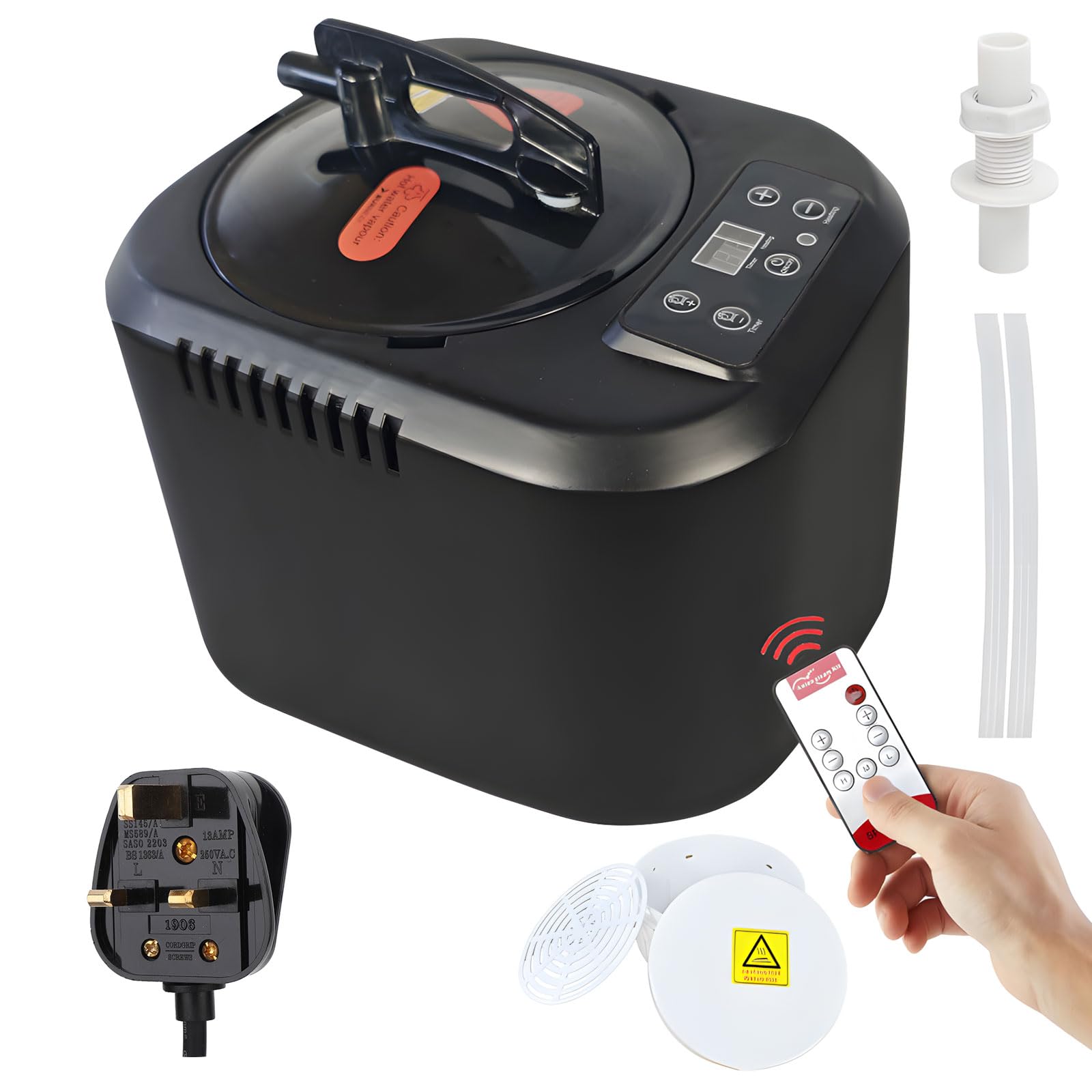 Nucelit Black Efficiency 4L Fog Producer 220V Uk Polystyrene Plan Fog Output For Steambath Knowledge Resource Conservation Home Use Gym Producer