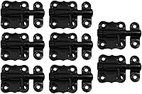 Vista 5 de QCAA Deco Perno de barril deslizante de acero duradero, 2 pulgadas, revestimiento negro, paquete de 4, fabricado en Taiwán