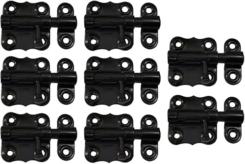 Miniatura 5 de QCAA Deco Perno de barril deslizante de acero duradero, 2 pulgadas, revestimiento negro, paquete de 4, fabricado en Taiwán