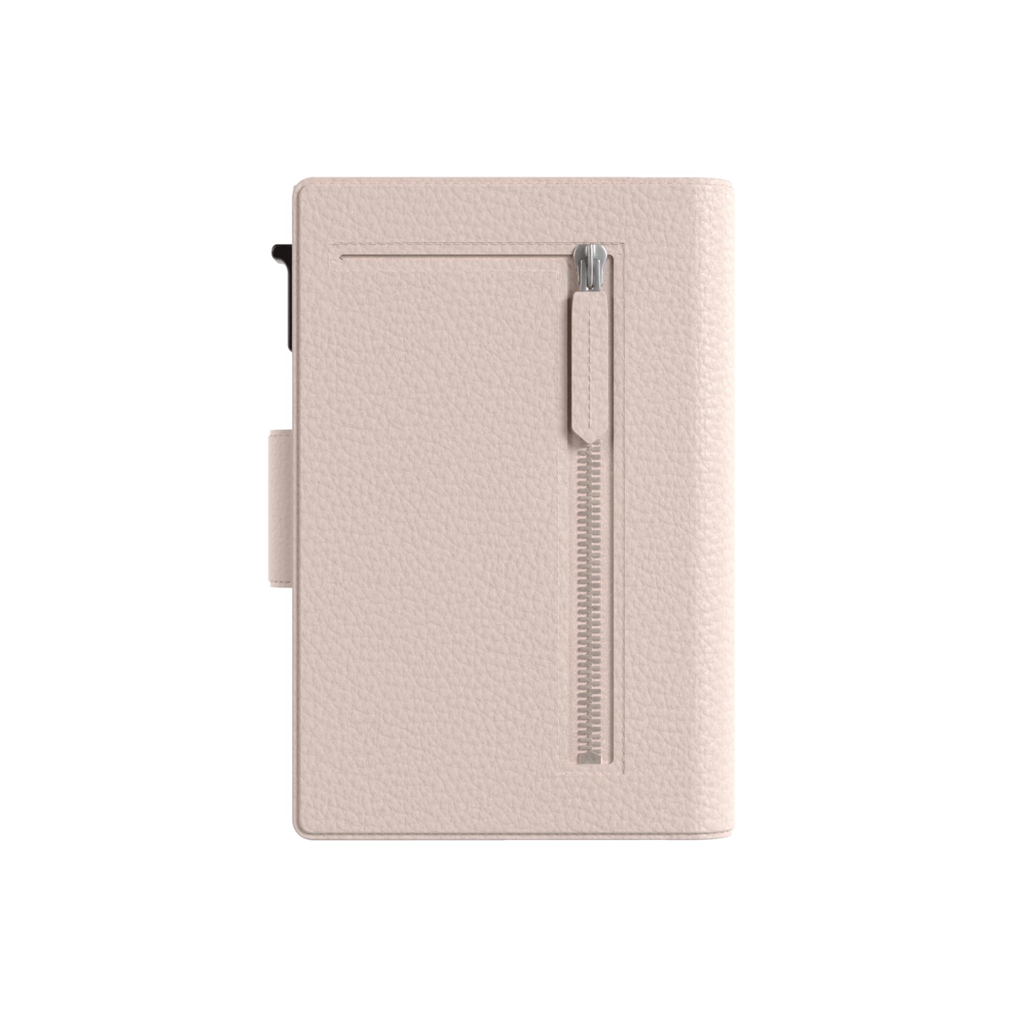 Kartenetui Plus Schwarz – 8 Karten, Scheine und Münzen – Kartenetui mit Reißverschluss – RFID – Kleines Kreditkartenetui – Stilvolle Geldbörse – Herren & Damen - Slim Wallet (Pebble Ecru)