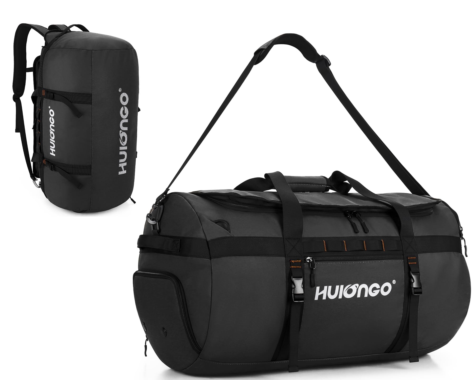 Hulongo Borsone da Viaggio Grande Zaino Sacca Sportiva 30L Borsa da Palestra Donna e Uomo con Scomparto per le Scarpe e Tracolla 3-In-1