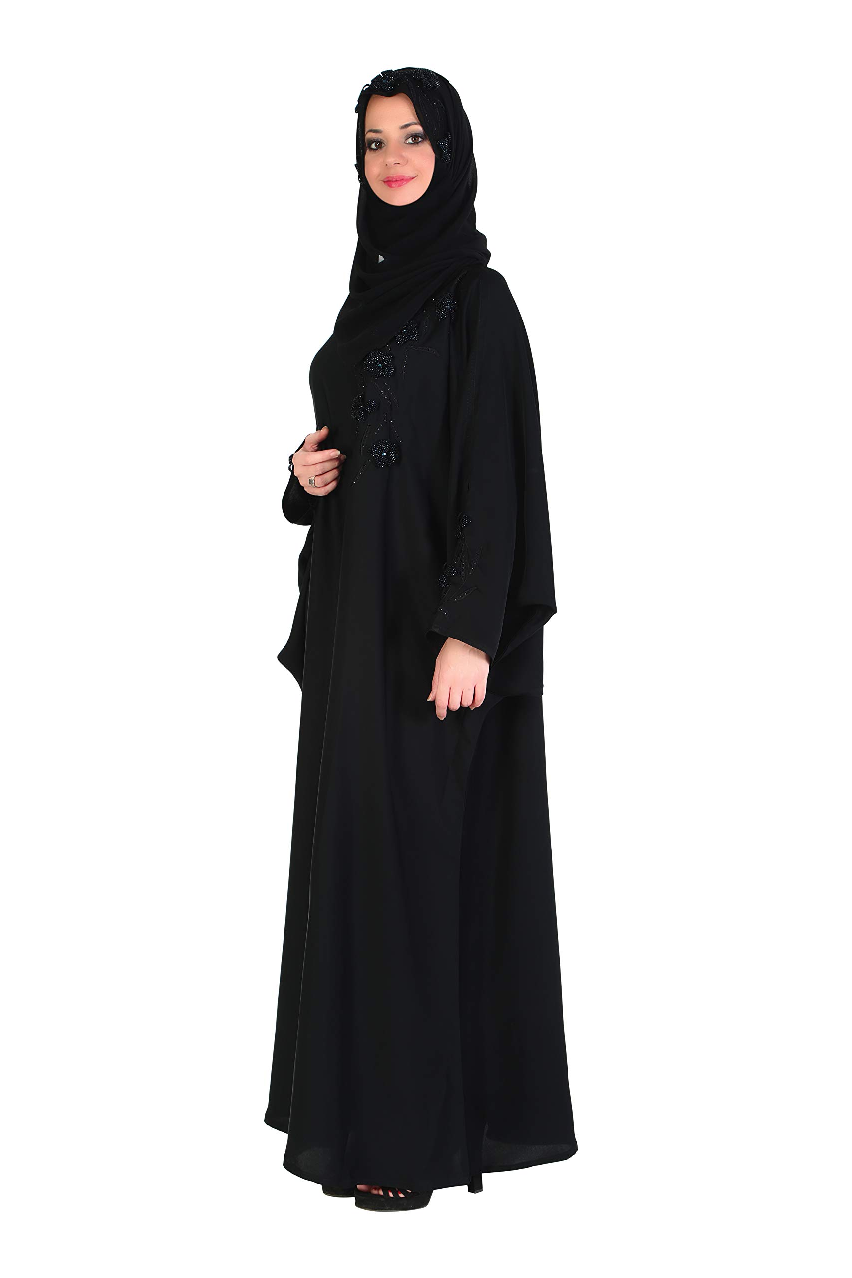 Imported Designer Burkha- Abaya/Hijab Set - Combination of Premium Al Nida and Lycra Fabric