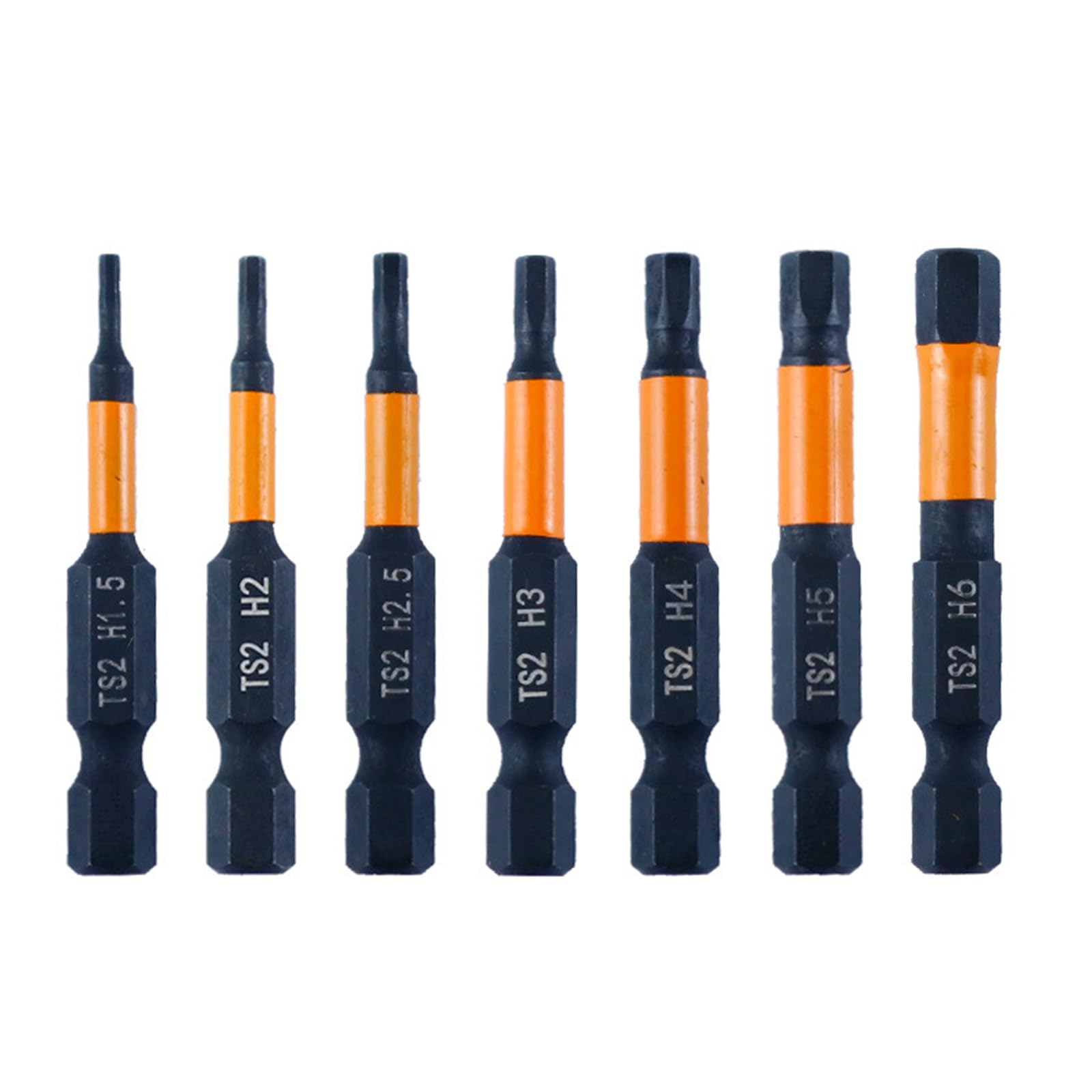 Tsophreniq 50Mm Seven Piece Set 6 / 7Pcs Impacts Hexagonal Head Allen Wrench Drill Bit Set 50 / 100Mm 1 / 4Inch Hexagonal Shank Screwdriver For Assembling Heavy Duty Impacts