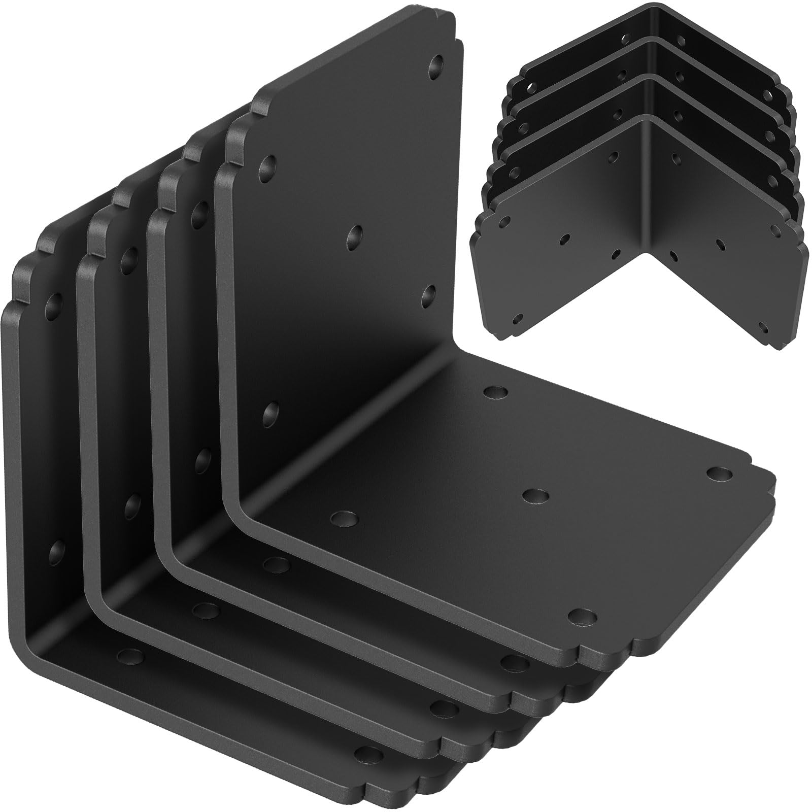 6x6x5 L Brackets Heavy Duty for Pergola, (8pcs) Angle Bracket Metal Corner Brace for Wood,Deck, Shelf, Fence