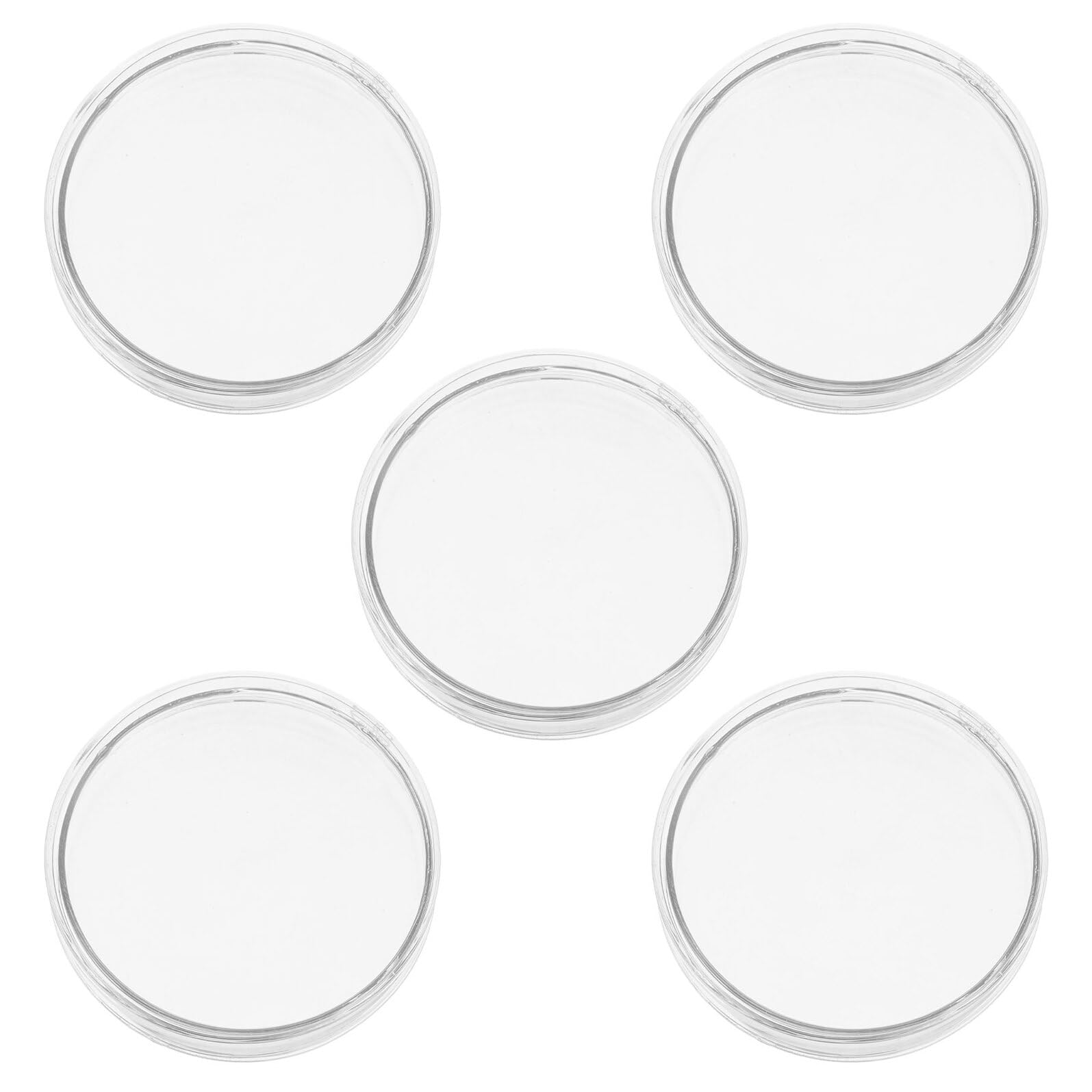 5 Piastre di Petri in Vetro Spesso da 90 MM con Coperchio Contenitori per Coltura Tissutale e Microbiologica Resistenti a Alte Temperature per Esperimenti Scientifici in