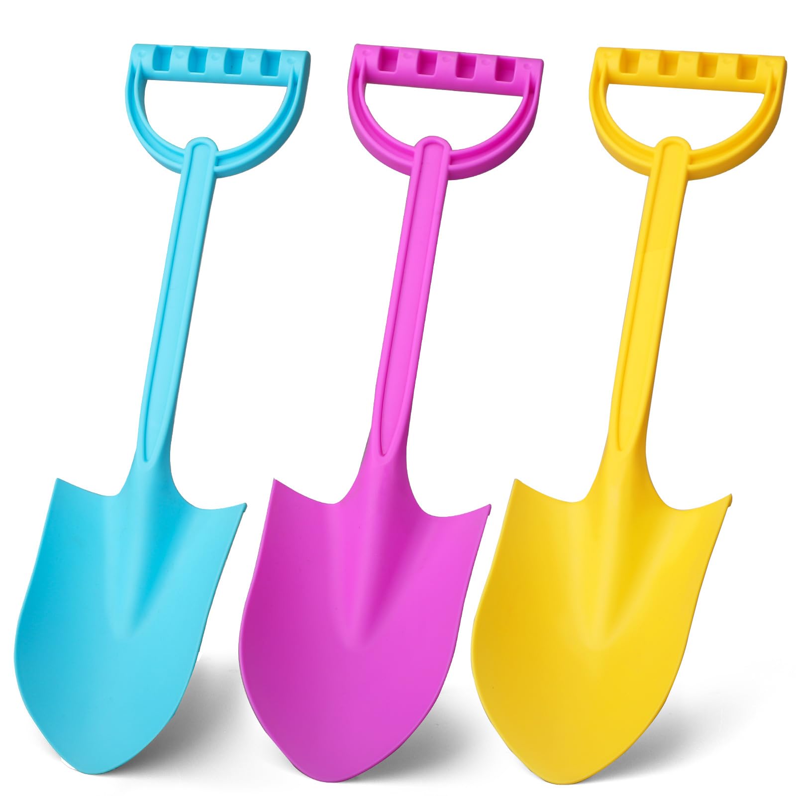 Beach Sand Shovels Toys, 16 Inch Heavy Duty Plastic Sand Spade Shovel for Kids Adults, Beach Sand Toy for Sandbox,Outdoor, Snow Scoop, Planting, Digging, Gardening, Summer Vacation 3 Pack