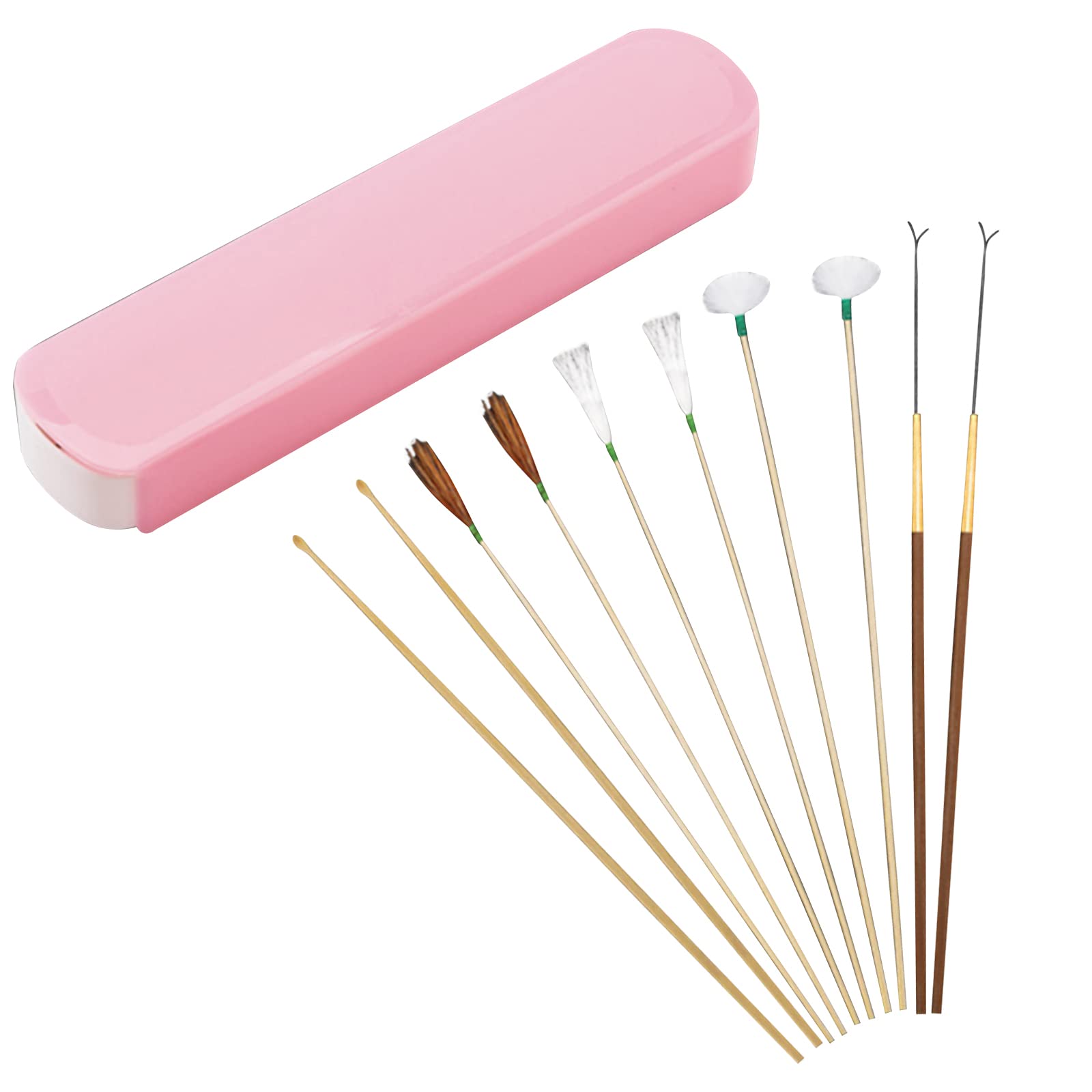 Pepisky Ear Massage Set Earwax Cleaner Kits Goose Feather Stainless Steel Earpick Wax Remover Luminous Ear Pick Curette Goose Feather Ear Pick Ear Cleaner Spoon Sal Ear Clean Tool
