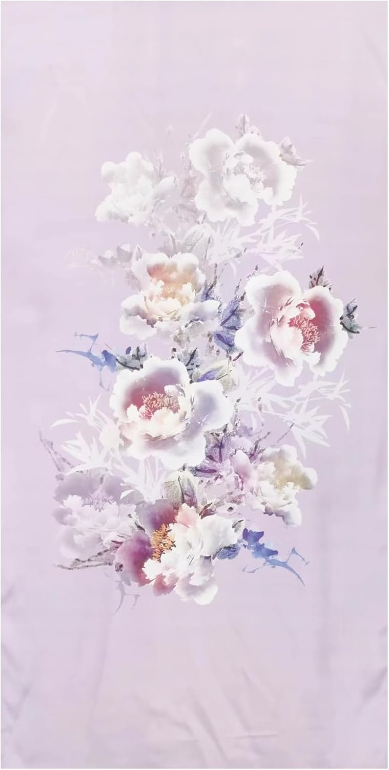 Women's Classic 100% Silk Kimono Robe, Bathrobe—Printed Pattern - Image 6