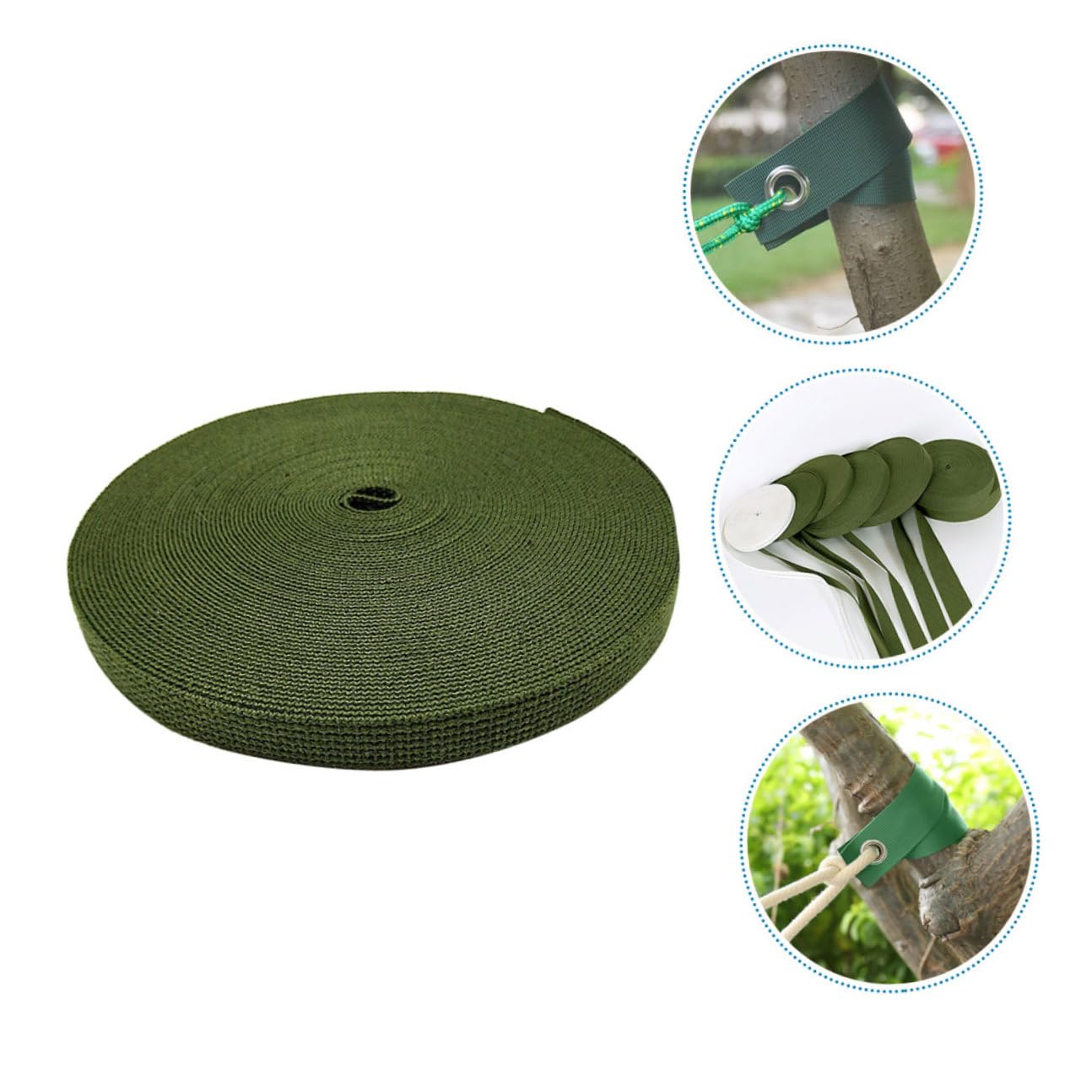 DOITOOL Baumbinder für Pflanzen und Bäume, 1 Rolle, Grün, Canvas