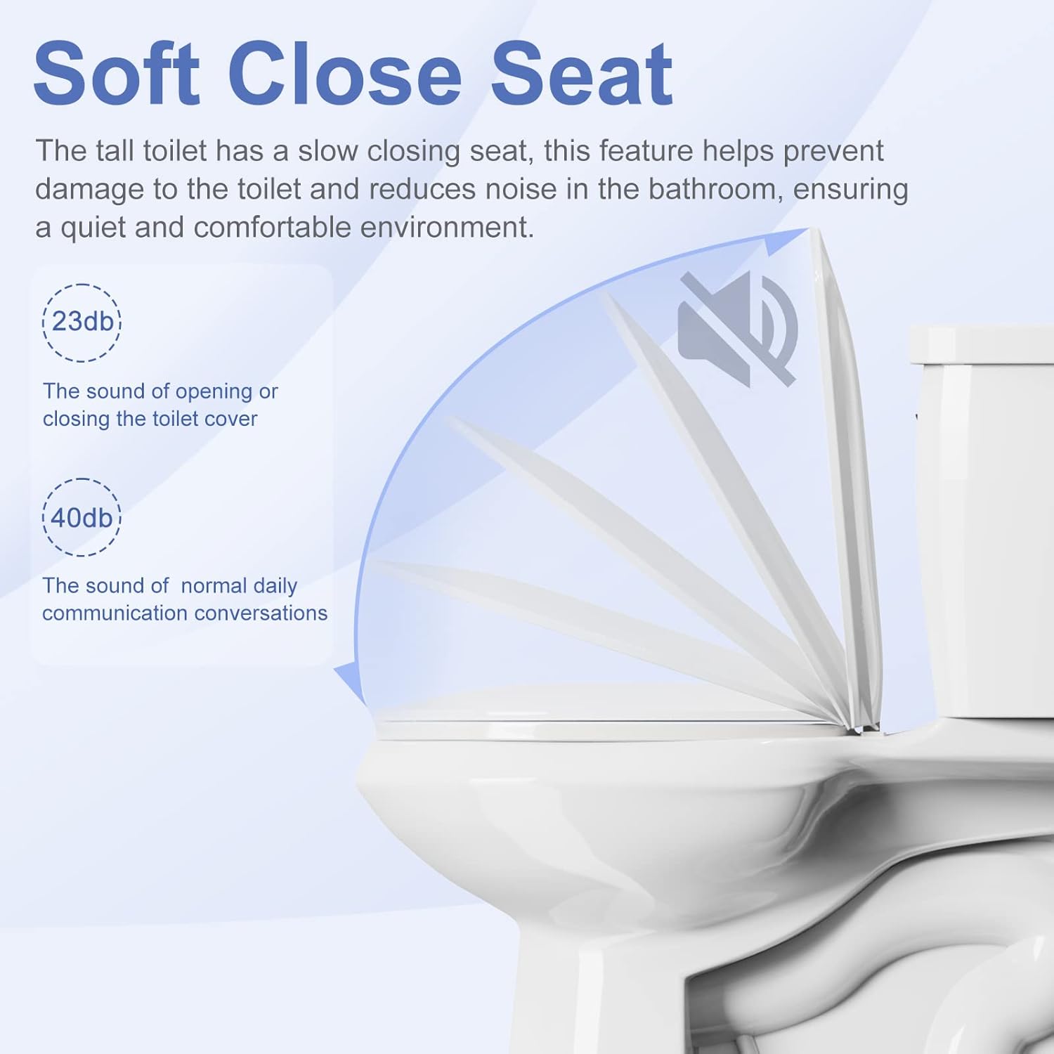 LM 21 Inch Extra Tall Toilets, Comfort Height Elongated 12 Inch Rough-in Two Piece Tall Toilet with Soft Close Seat | High Toilets For Seniors & Tall People & Disabled