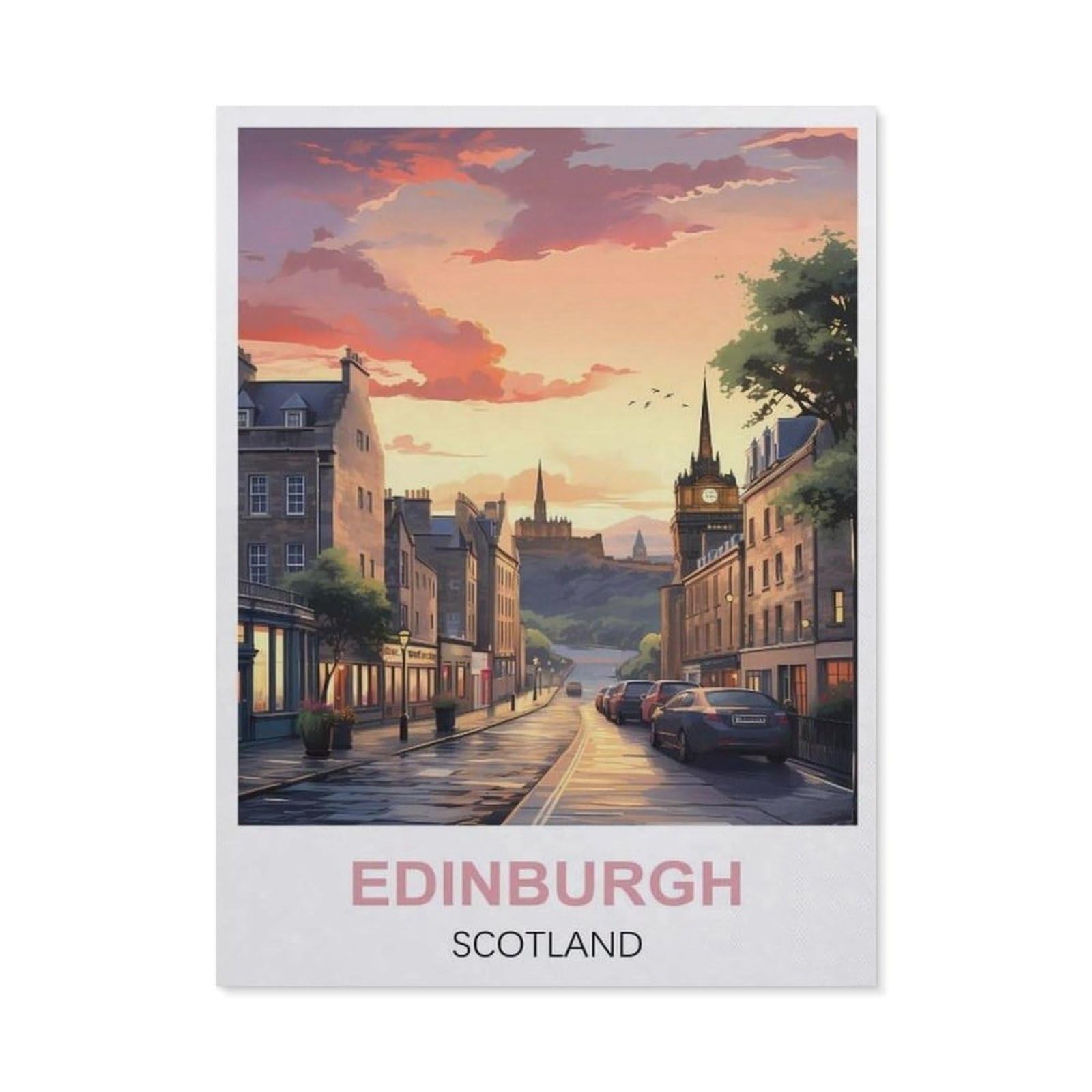 Vintage Art Metal Signs Funny Sign，Edinburgh Scotland(20x30cm）