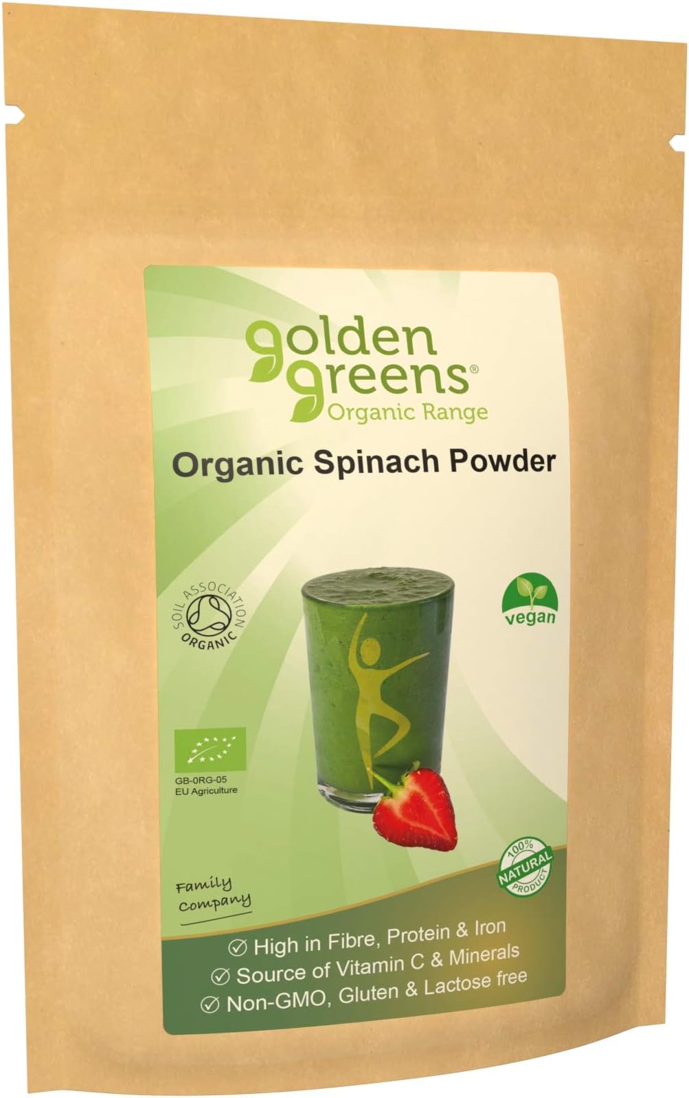 Golden Greens Organic Spinach Powder 500 g