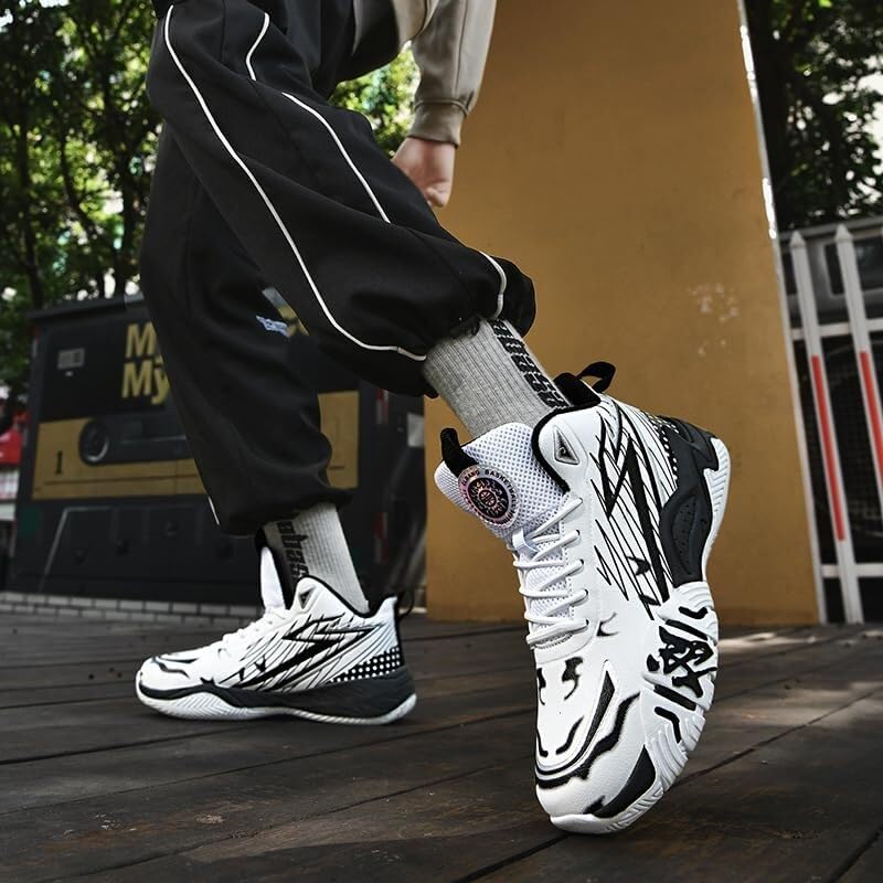Zapatillas de Baloncesto Alto Unisex Acolchadas, Entrenamiento Casual