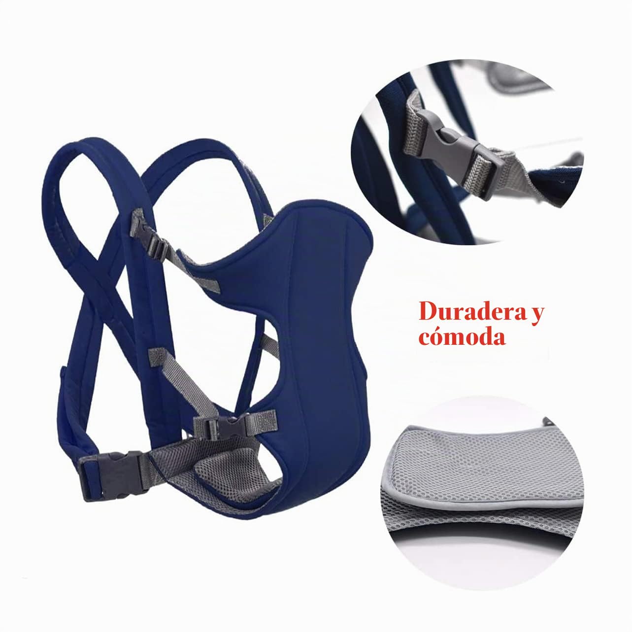 Portabebé ergonómica, puerta de bebé, puerta con espalda o puerta delantera para recién nacidos, para recién nacidos, de 3,6 kg para lactantes hasta 15 kg