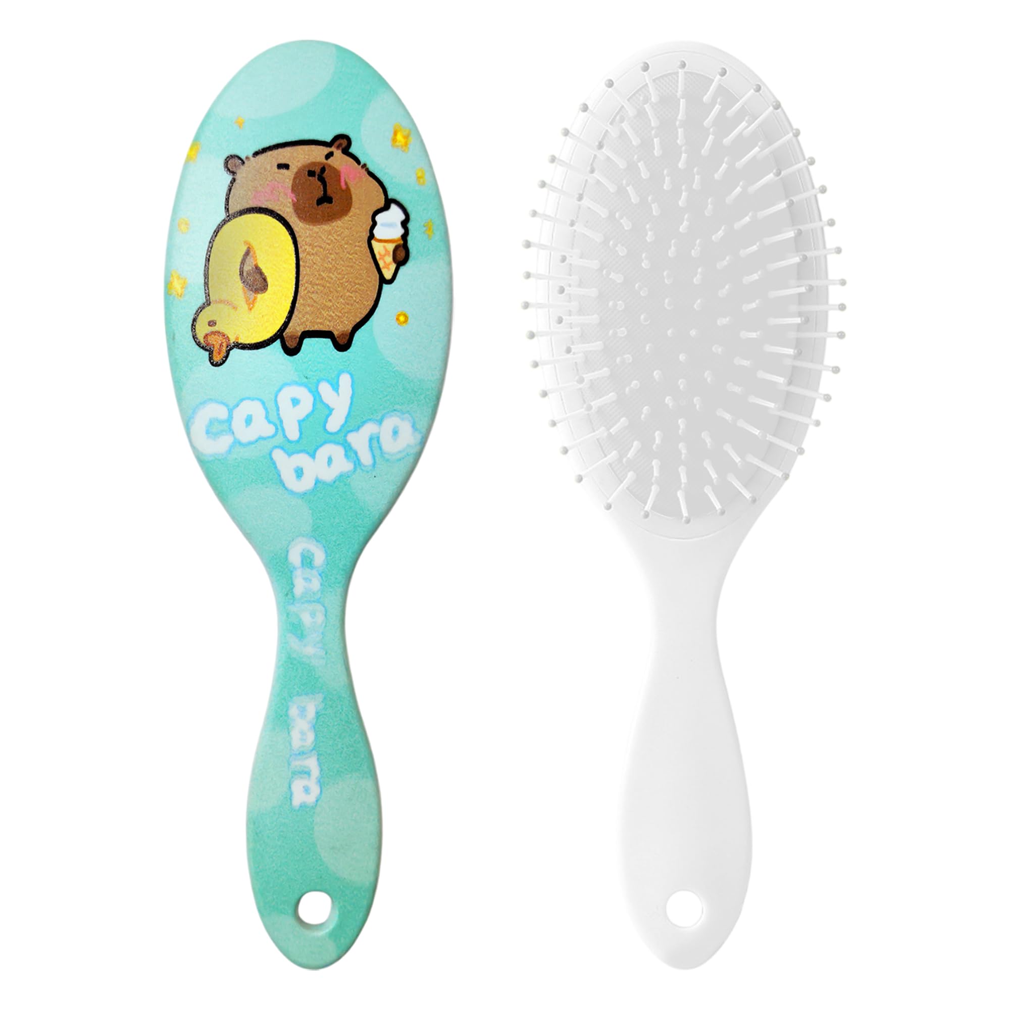 FunBlast Capybara Oval Hair Comb & Brush Set – Pack of 1 Cute Kawaii Hair Brush for Girls & Women | Novelty Detangling Comb (Random Print)-image-12