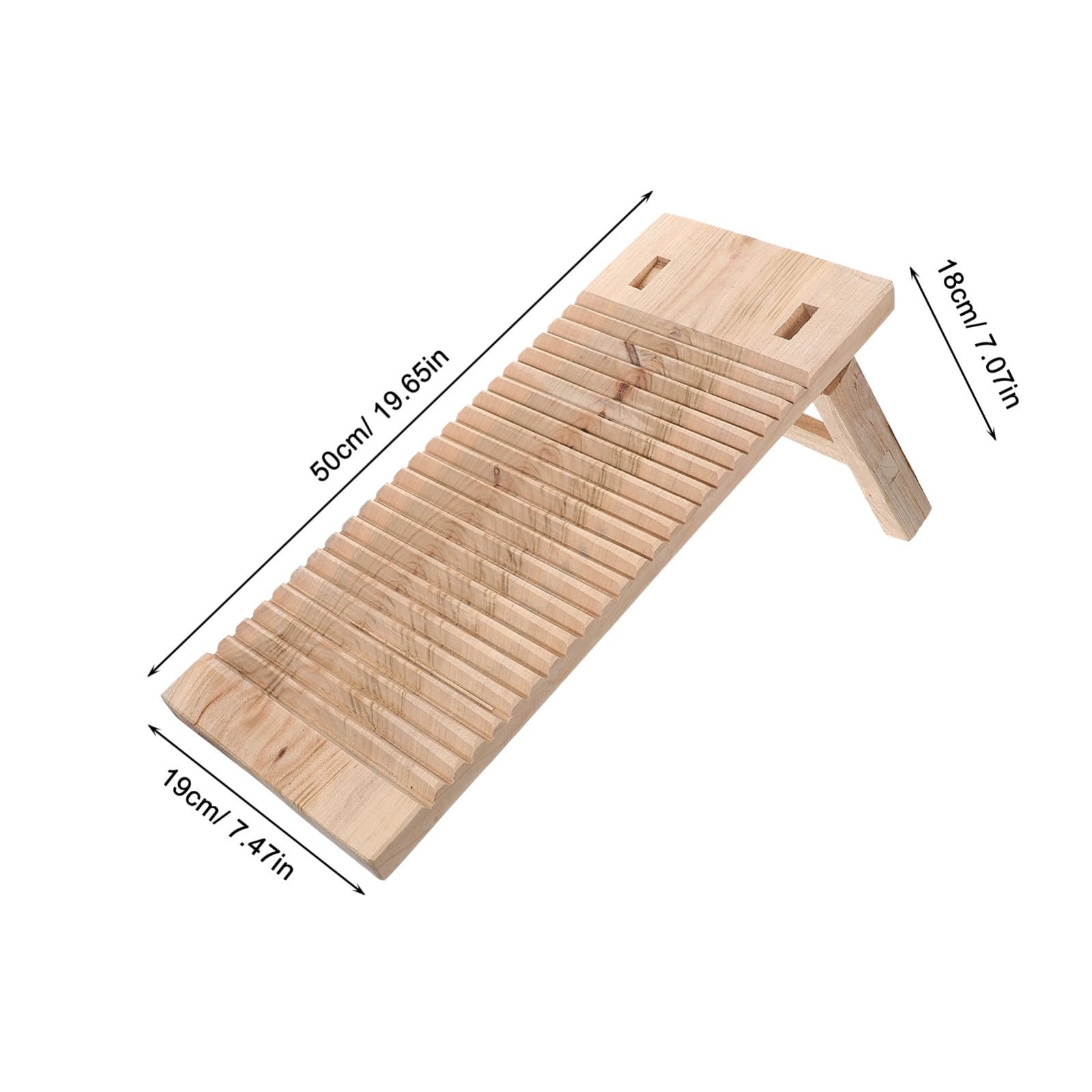 Asse Dimensioni Lavatoio Legno in Antiscivolo Piedini Solido Pratica Tavola Lavare Resistente 50x20x2,5cm per Uso Domestico