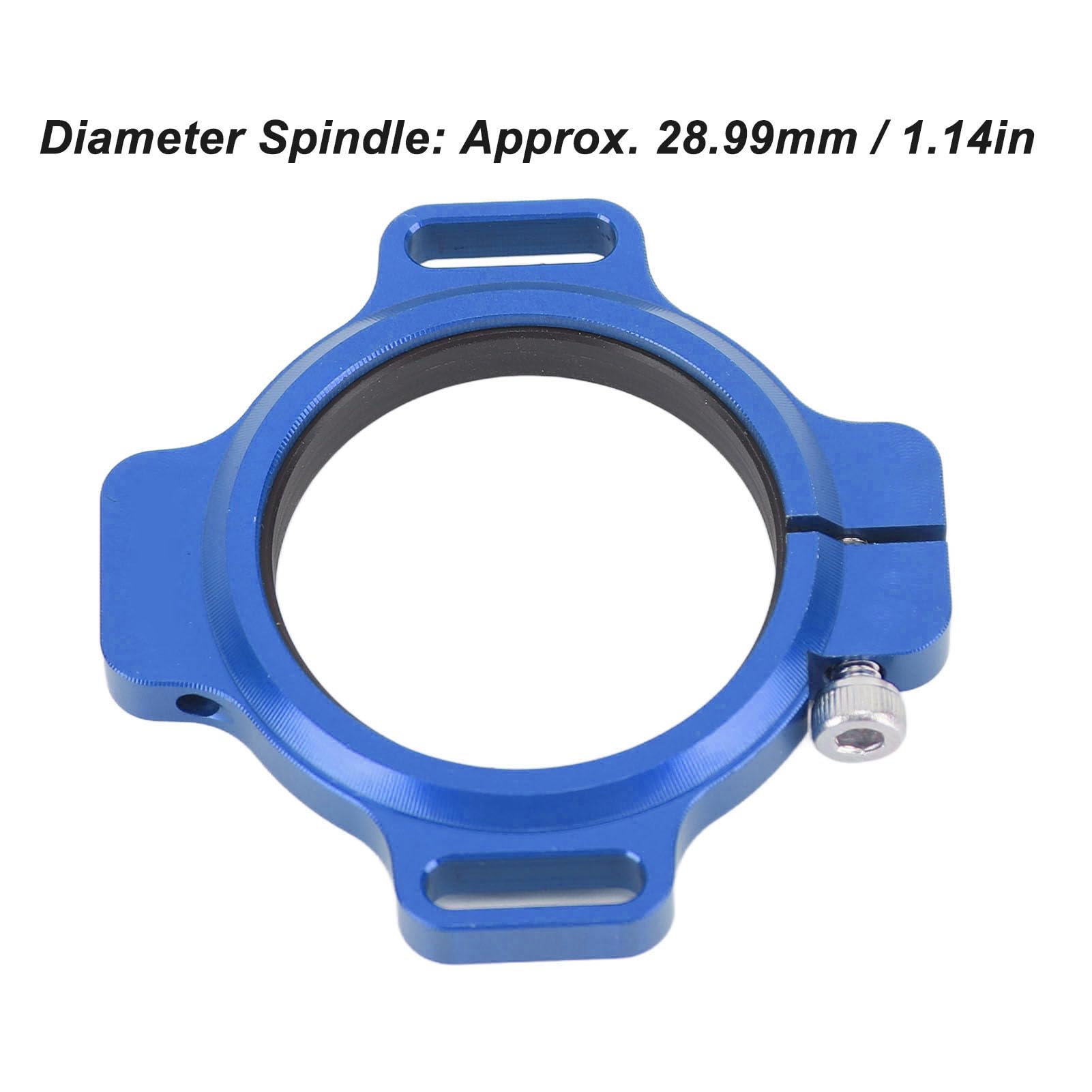 Tissting Preload Adjuster 28.99mm/1.14in Blue Aluminium Alloy Bicycle Crank Chainring Adjuster with Thread Ring and Adjuster - Image 2
