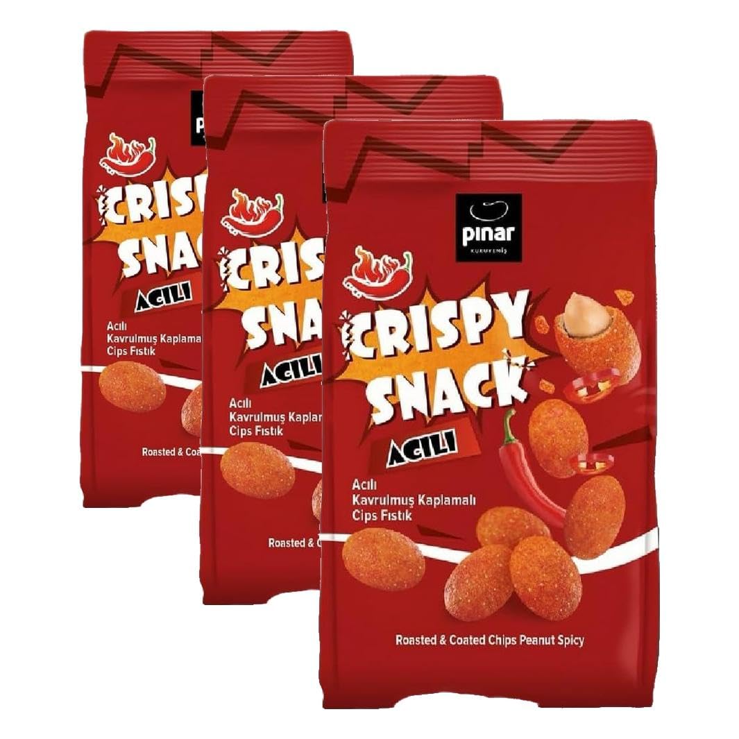 Pınar Snack Acılı Cips Fıstık 100 gr (3 paketi)