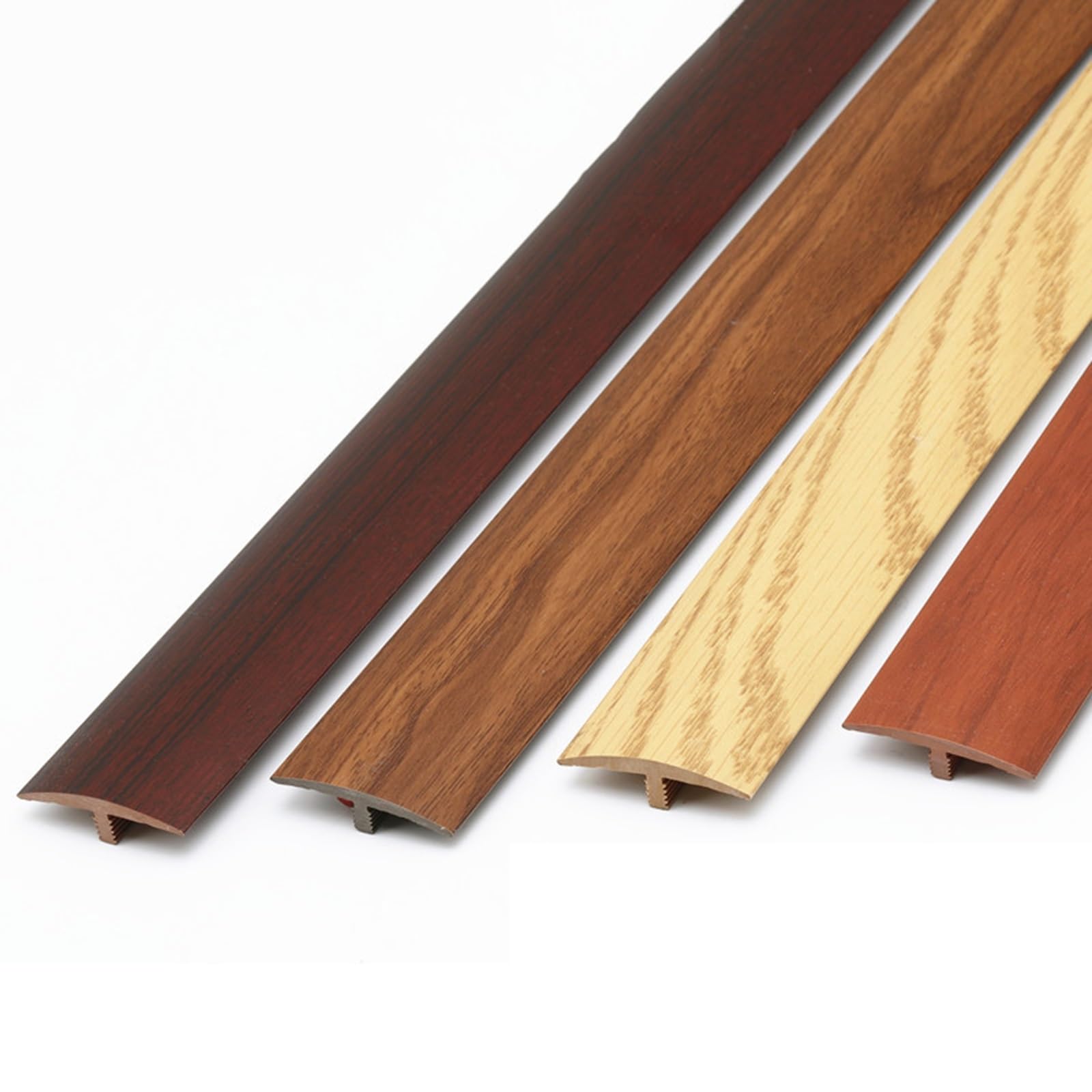 Yavyav 04 4Cm Wide Self-Adhesive Pvc Transition Strip, T-Shape Pvc Threshold Seam Cover Strip, For Laminate Floor Gaps And Doorway Transitions(04)