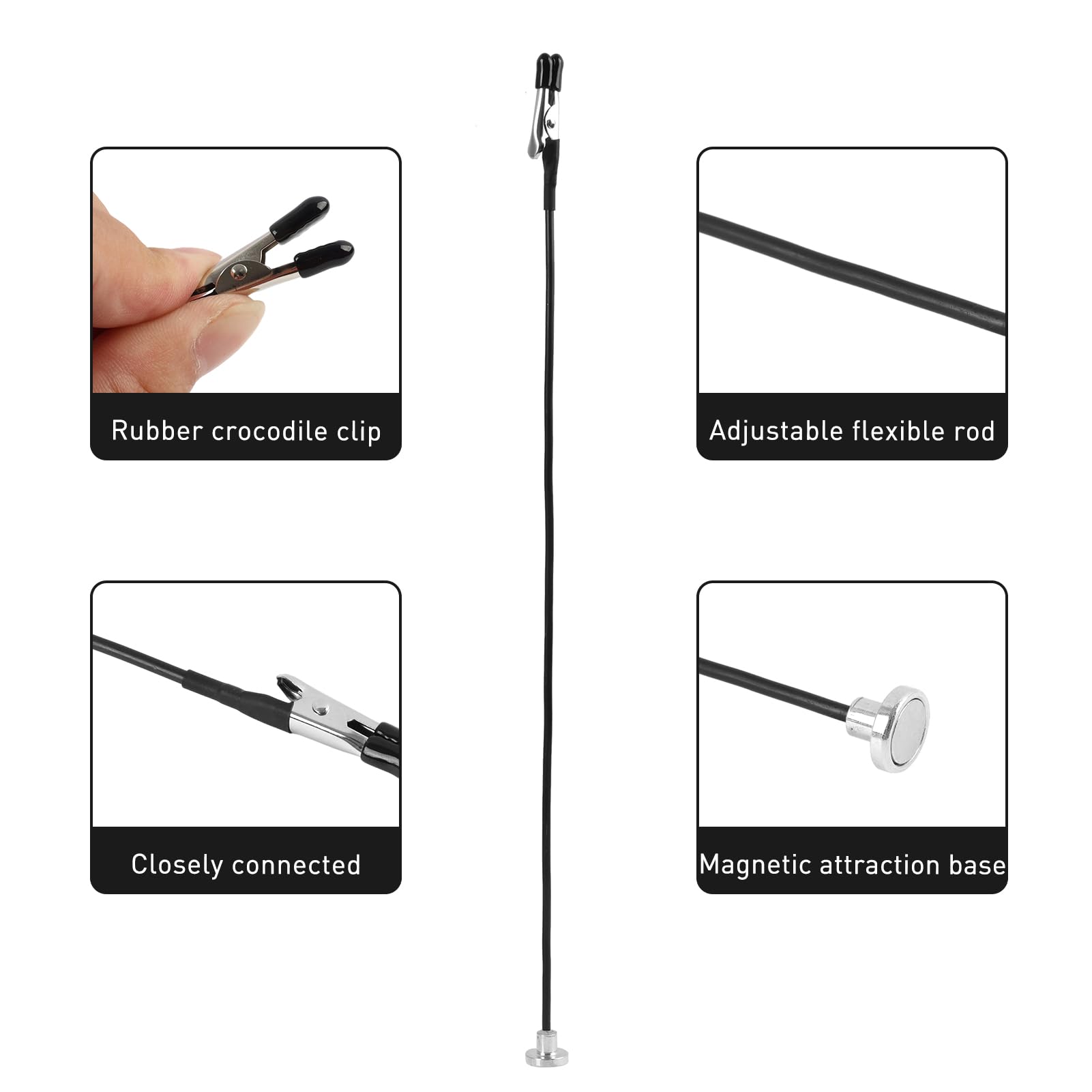 Terza Mano Per Saldatura, Set Di 10 Pezzi Con Bracci Flessibili E Clip A Coccodrillo, Supporto Per Saldatura Magnetico Ideale Per Elettronica, Modellismo E Lavori Di Hobby, Terza Mano Saldatura