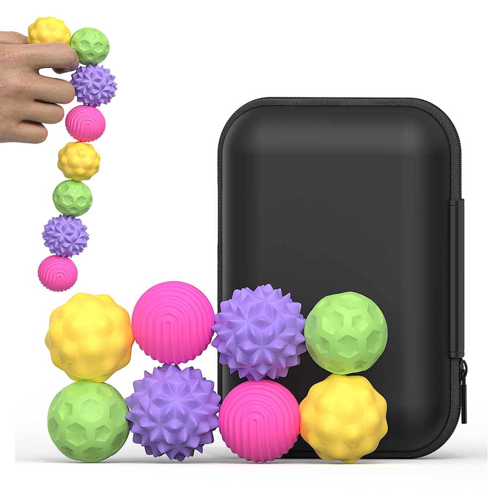 FZChenrry Magnetic Fidget Balls Toys, Silicone Sensory Stress Relief Toy for Adults,Teens with Autism, Anxiety, ADHD, Fidget Magnets & Magnetic Toy