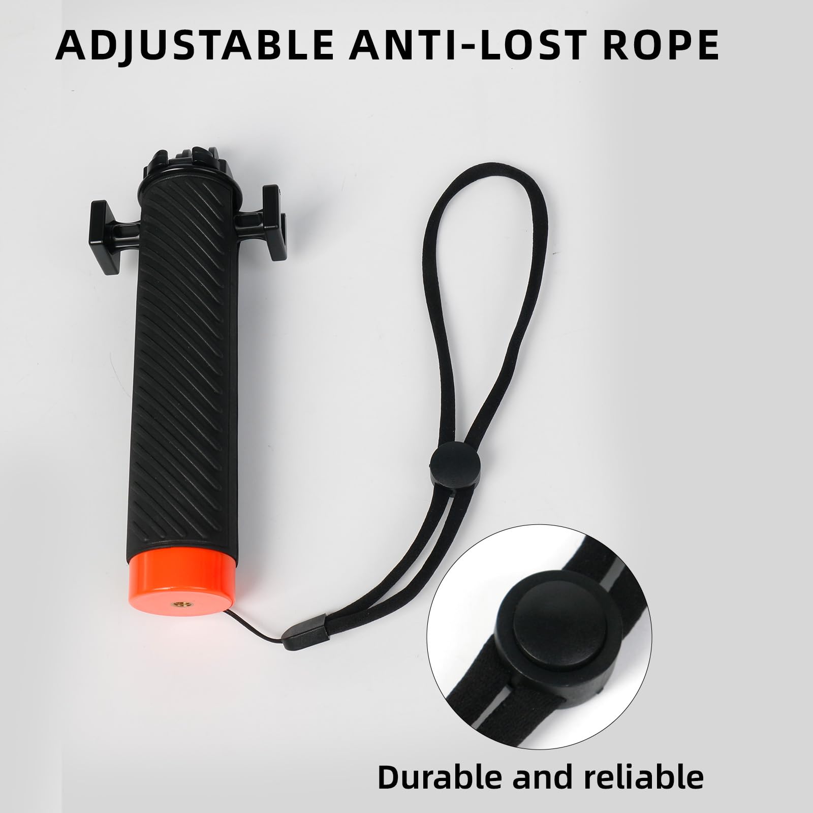 Poignée Flottante étanche Pour Caméra D'action - Compatible GoPro, Insta360, DJI Osmo, Avec Supports Griffe Froide