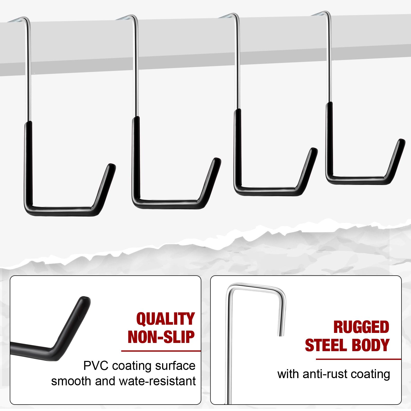 6 Inch Heavy Duty S Hooks, Large S Hooks Vinyl Coated Hooks For Hanging