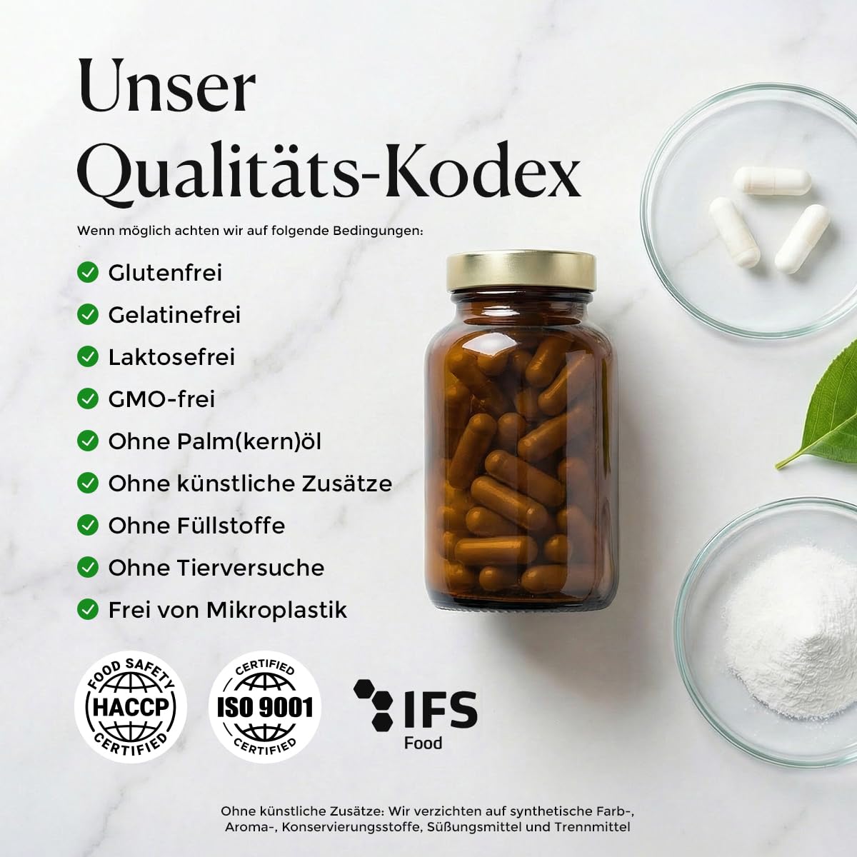DAILY NATURE® Premium Hyaluronsäure I 60 Kapseln hochdosiert I 500 mg Natrium Hyaluronat pro Kapsel I 1.100 kDa I vegan & ohne unerwünschte Zusätze I gluten- & laktosefrei I hochwertige Inhaltsstoffe