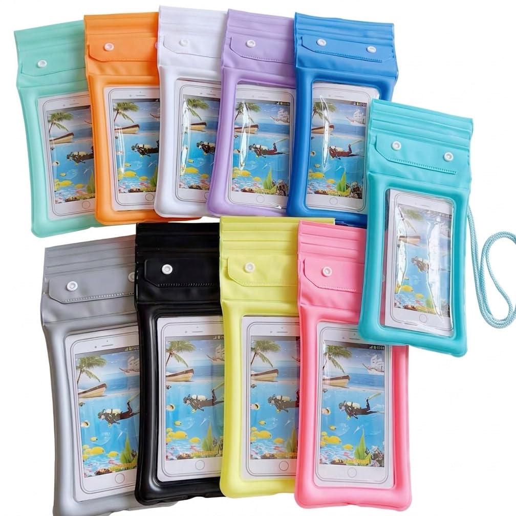 N&M Mobile Rain Cover Waterproof Phone Pouch for Bikes and Outdoor Use|Touch Screen Compatible Mobile Protector |Transparent Window and Secure Zip Lock Protection-image-18