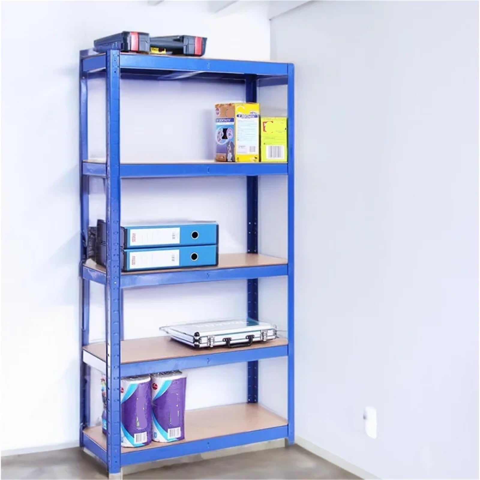 Scaffali in Metallo per Garage Scaffalature for Garage - 71" HX 35" LX 16" W - Scaffalature for carichi Pesanti - Scaffali for stoccaggio(Blue)
