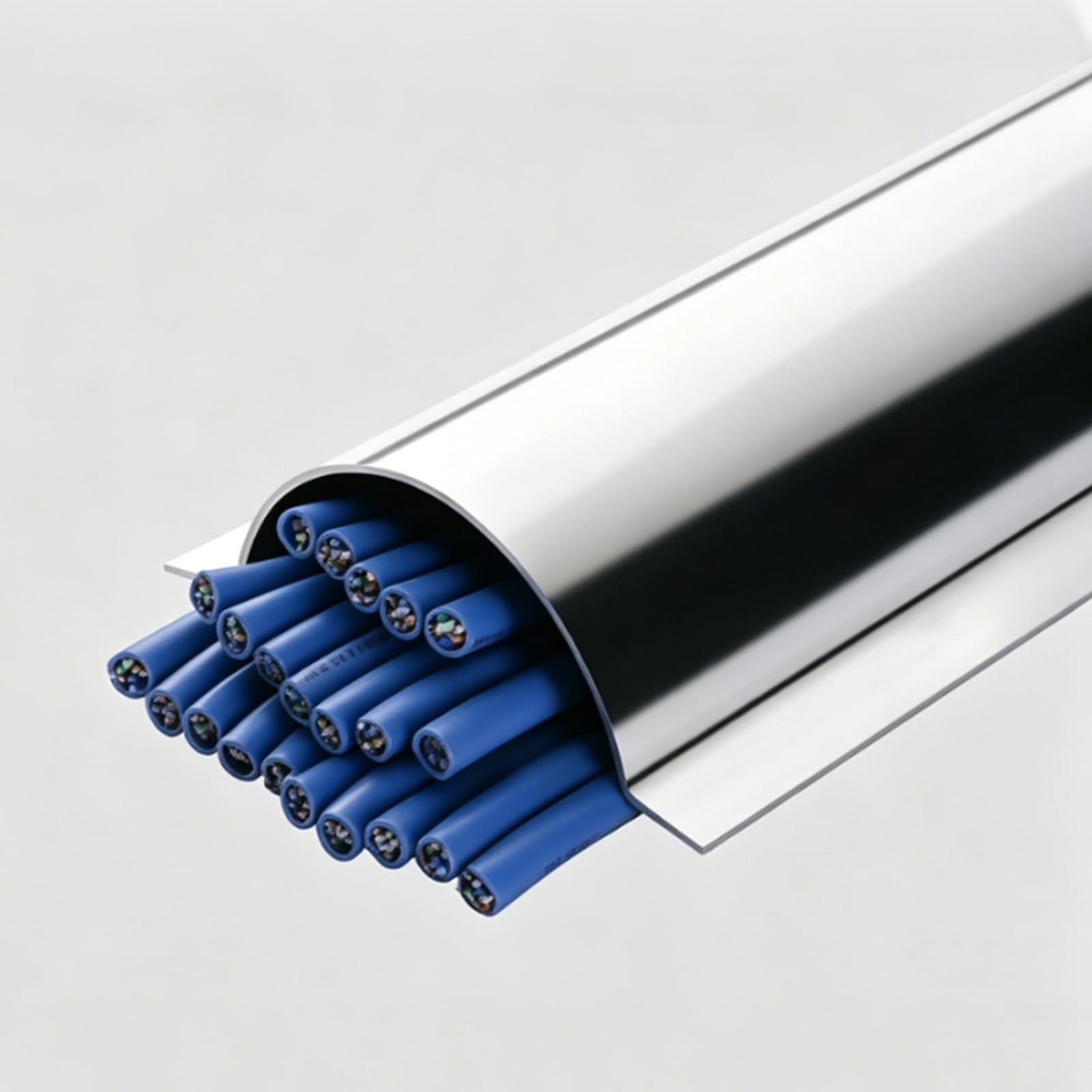 Cubierta Cable Piso Autoadhesiva, Gestión Cables Acero Inoxidable | Cubiertas Alambre Cortables Cables Esquinas Pared, Aulas Exposiciones Gimnasios Corrector(For 25 Wires,9 pack)
