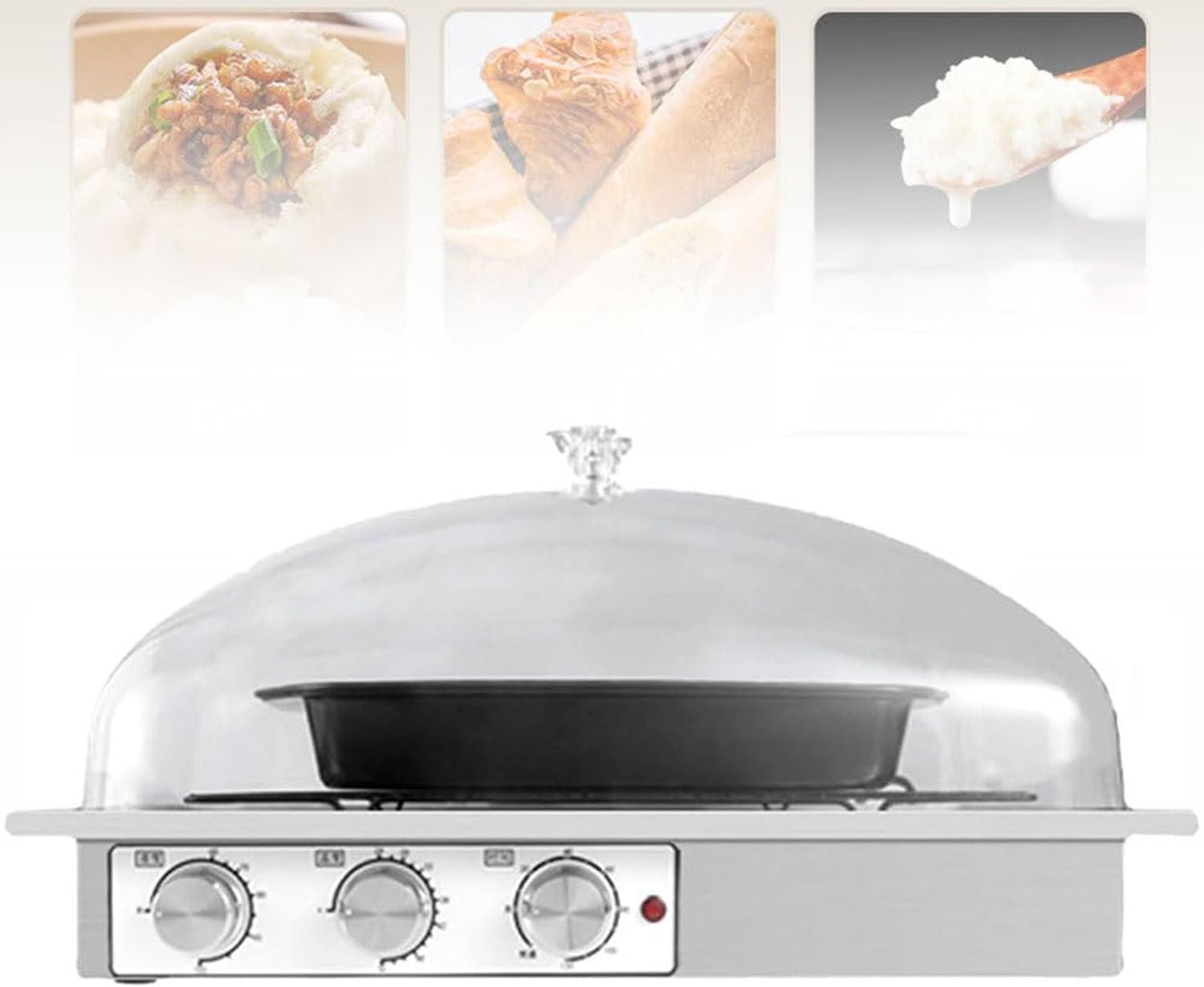 Electric Bread Dough Proofer Machine,Time/Humidity & Temperature Adjustable,0-120min Timing,Large Capacitym (410 * 310 * 280mm)