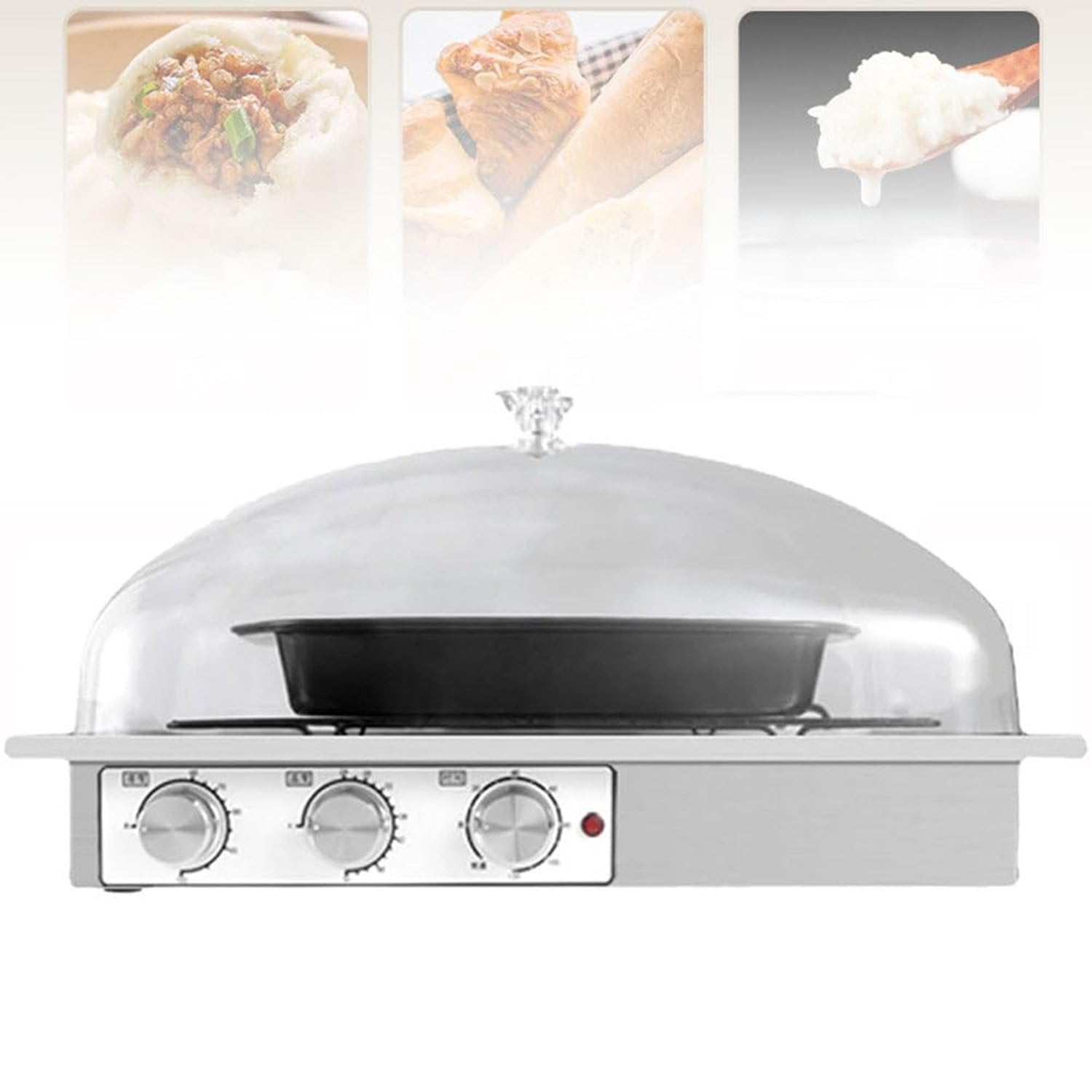 Máquina eléctrica para fermentar Masa de Pan,Tiempo/Humedad y Temperatura Ajustables,sincronización de 0 a 120 Minutos, Gran Capacidad con Taza humidificadora y Rejilla 410 * 310 * 280mm