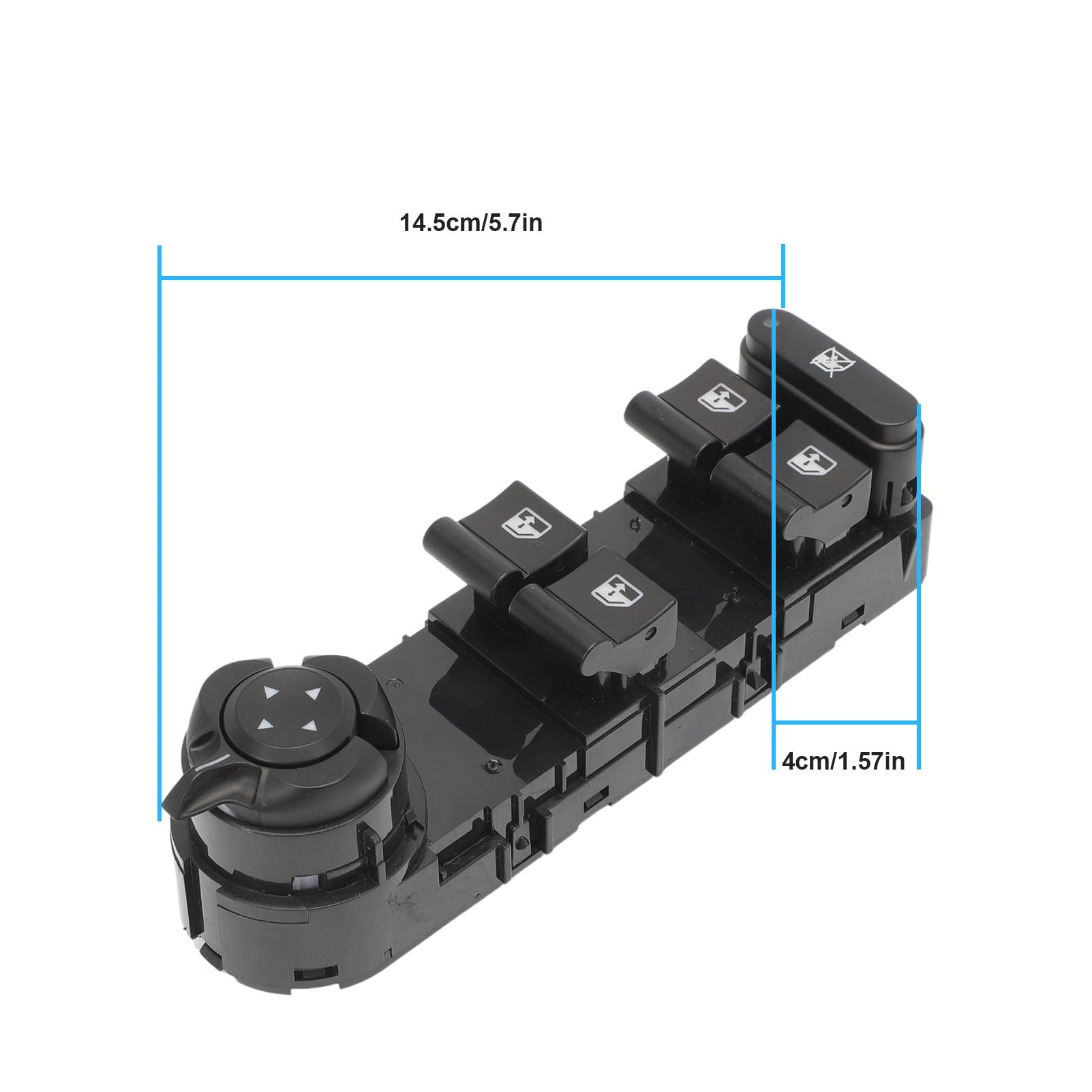 Interruttori Finestra per auto Pulsantiera 156106393 Compatibile per Alfa Romeo Giulietta 2010-2020 lato conducente Ascensore per vetri per finestrini Plastica Nero