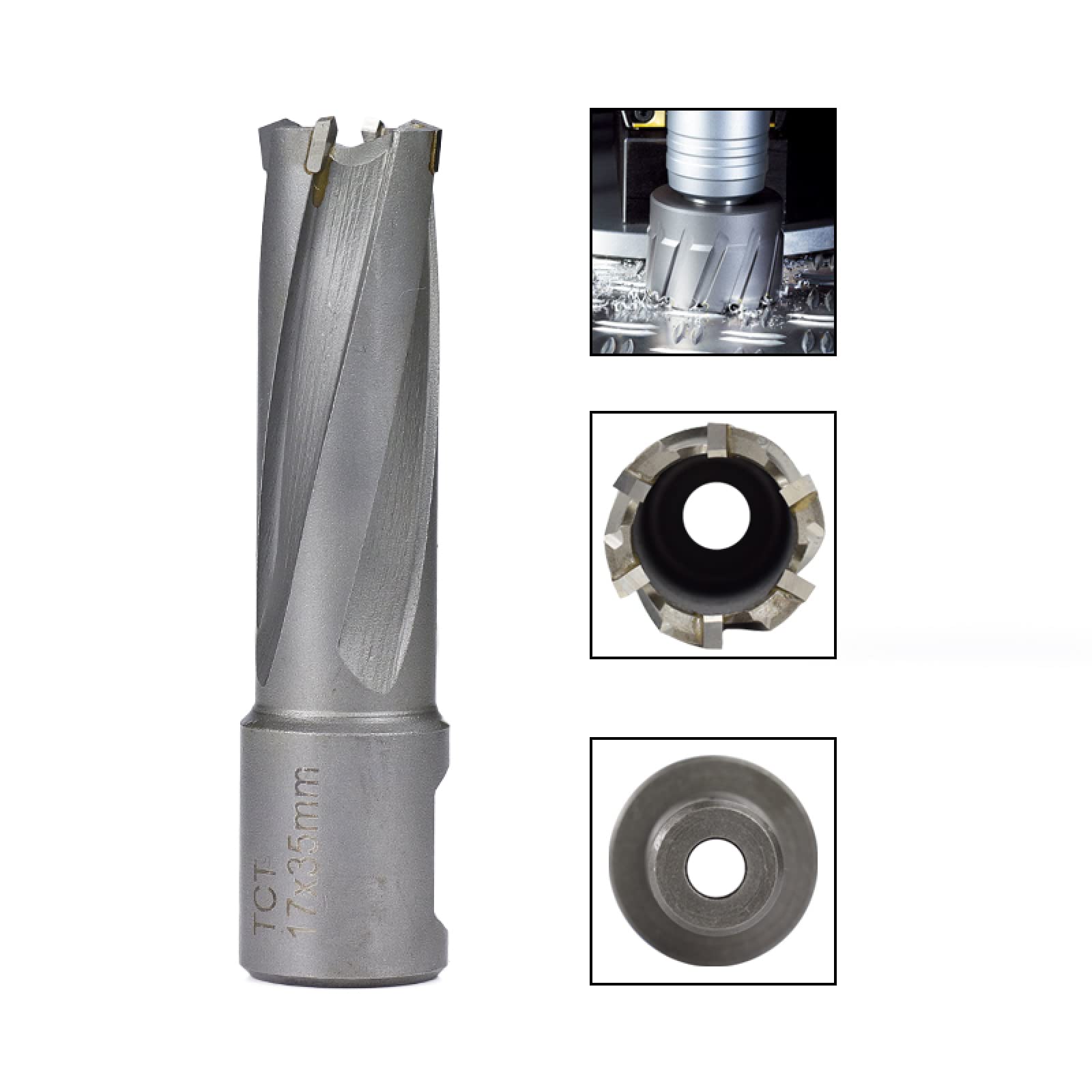 Punta Anulare TCT Punta Saldata Magnetica Con Codolo Weldon Per Punta Per Sega A Tazza In Carburo Metallico,30x35 Mm
