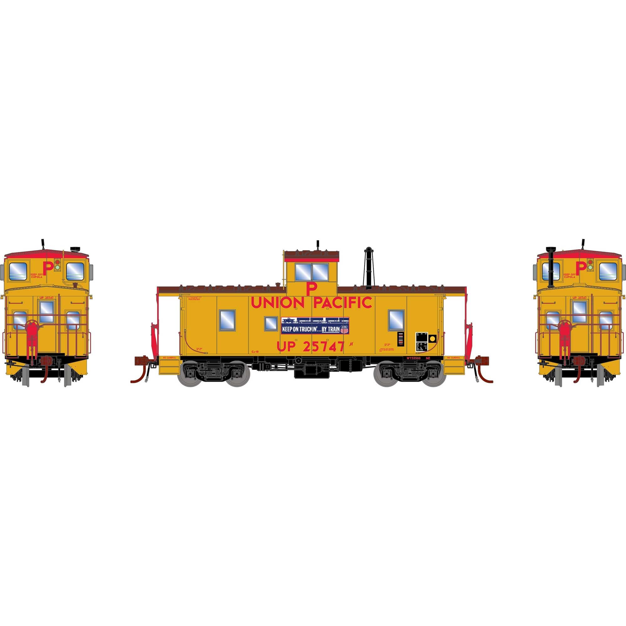 Athearn HO ICC Caboose CA-10 w/Lights UP #25747 ATHG79139 HO Rolling Stock