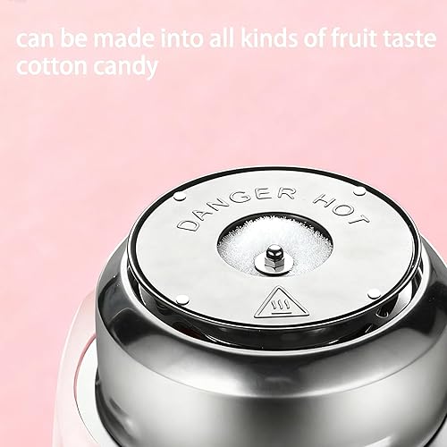 Miniatura 4 de Mini Máquina de Algodón de Azúcar, Incluye Cuchara de Azúcar, Palitos Máquina de Algodón de Azúcar para Fiesta de Cumpleaños, Regalos, Usos White