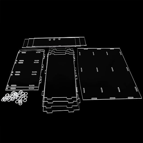 Miniatura 9 de OUKANING vitrina acrílica de 3 bandejas, rectangular, transparente, 18.7 x 14.8 x 8.5 pulgadas, vitrina de encimera al por menor