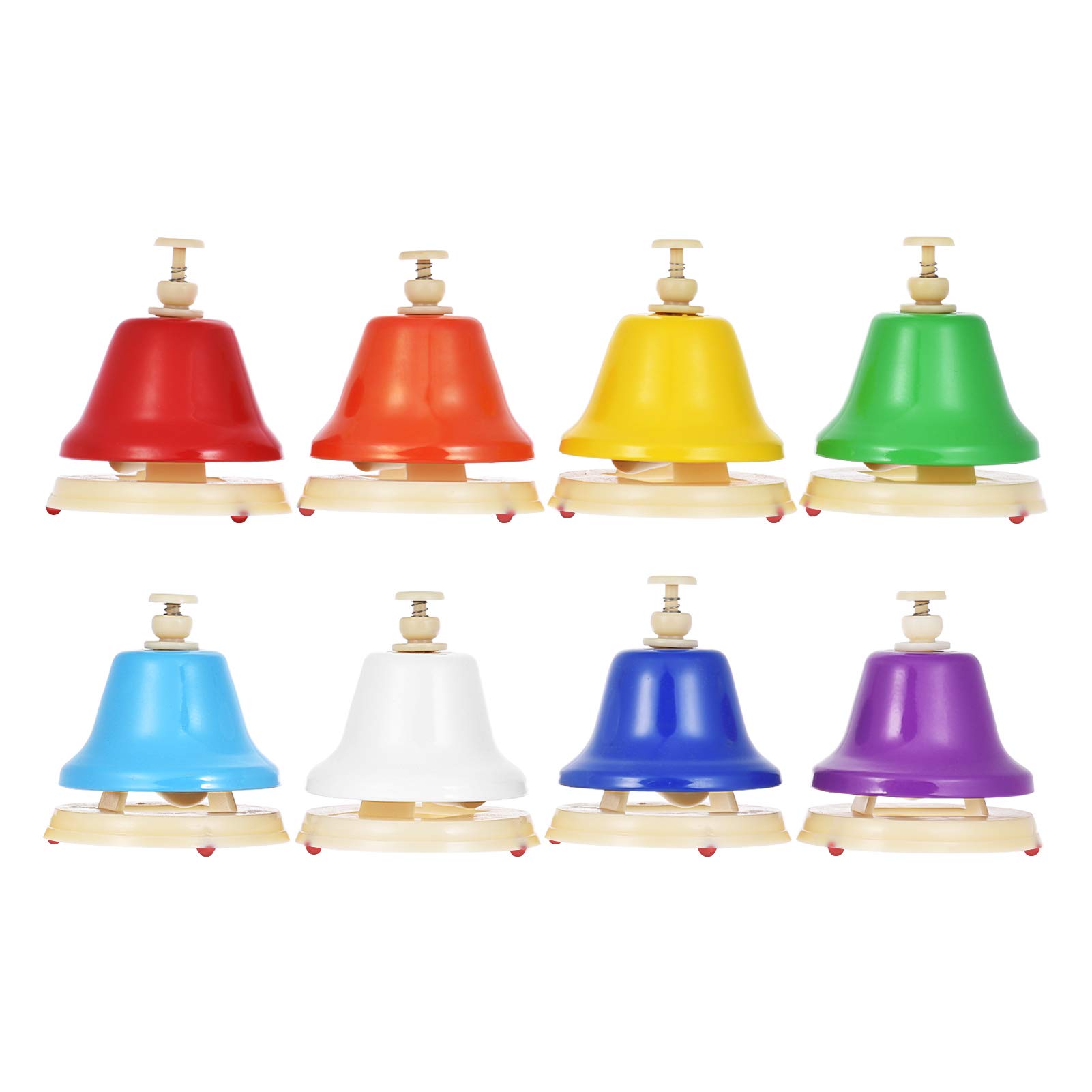 Percussion Bell, GoolRC 8 Notes Colorful Hand Bells Hand Bell Set Musical Percussion Instrument Iron & Material for Children Baby Early Education