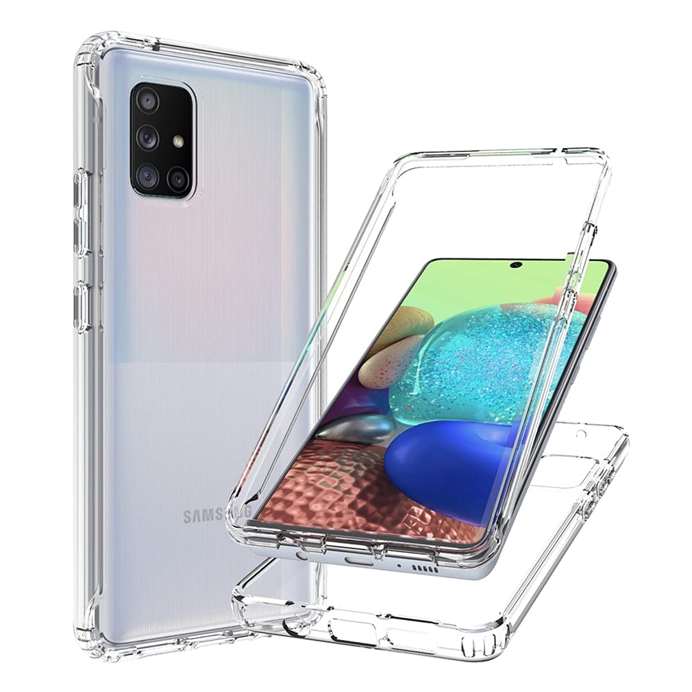 Bohefo Clear Case Compatible with Galaxy A71 5G, Samsung A71 5G Case for Girls Women, Cute Crystal TPU Bumper Shockproof Protective Phone Case Cover