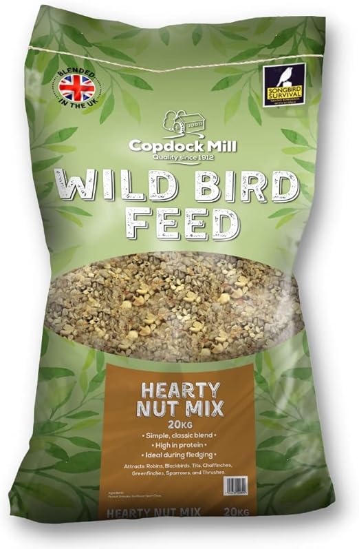 Copdock Mill Peanuts & Sunflower Hearts Bird Food 20kg Hearty Nut Mix
