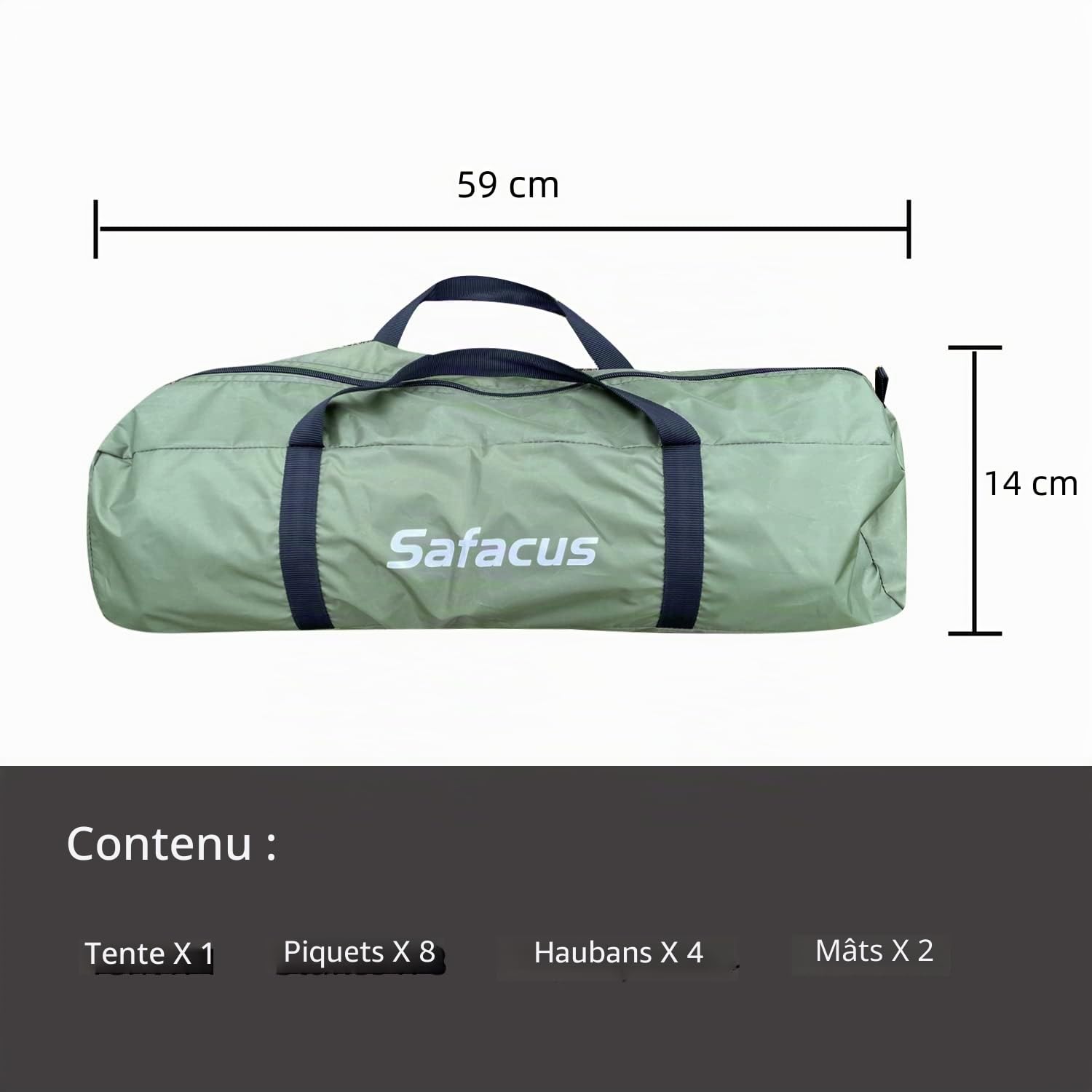 Tente de camping pour 4 personnes - 3 à 4 personnes - Tente dôme légère et imperméable - Tente familiale compacte - Montage rapide - En plein air