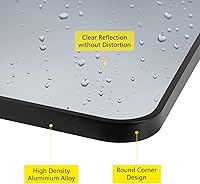 Vista 3 de HOMIER Espejo rectangular con marco negro para pared de baño, 22 x 30 pulgadas, horizontal o vertical, para colgar en la pared, espejo con marco