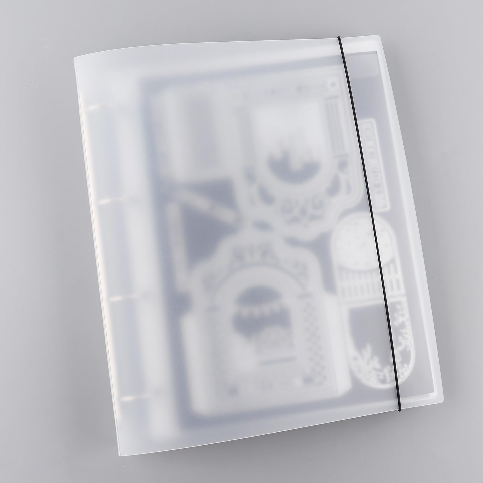 BAOFALI Couverture De Classeur A5 à 6 Anneaux En PVC Souple Transparent Pour Carnet Rechargeable Avec Surface Mate Pour Le Stockage Des Tampons Et Des Matrices (violet