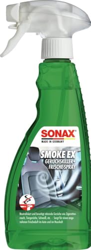 SONAX SmokeEx Geruchskiller & Frische-Spray (500 ml) befreit Textilien zuverlässig und lang anhaltend von störenden und unangenehmen Gerüchen | Art-Nr. 02922410 SONAX SmokeEx Geruchskiller & Frische-Spray (500 ml) befreit Textilien zuverlässig und lang anhaltend von störenden und unangenehmen Gerüchen | Art-Nr. 02922410